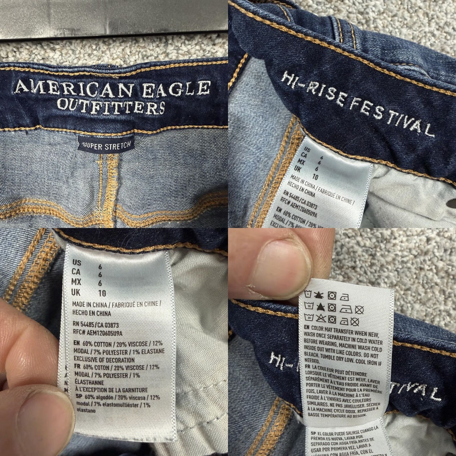 American Eagle Outfitters VINTAGE American Eagle Shorts 6 30x3 Rockstar Girlfriend Western Indie Chic Festivalcore Size 28" / US 6 / IT 42 - 8 Thumbnail