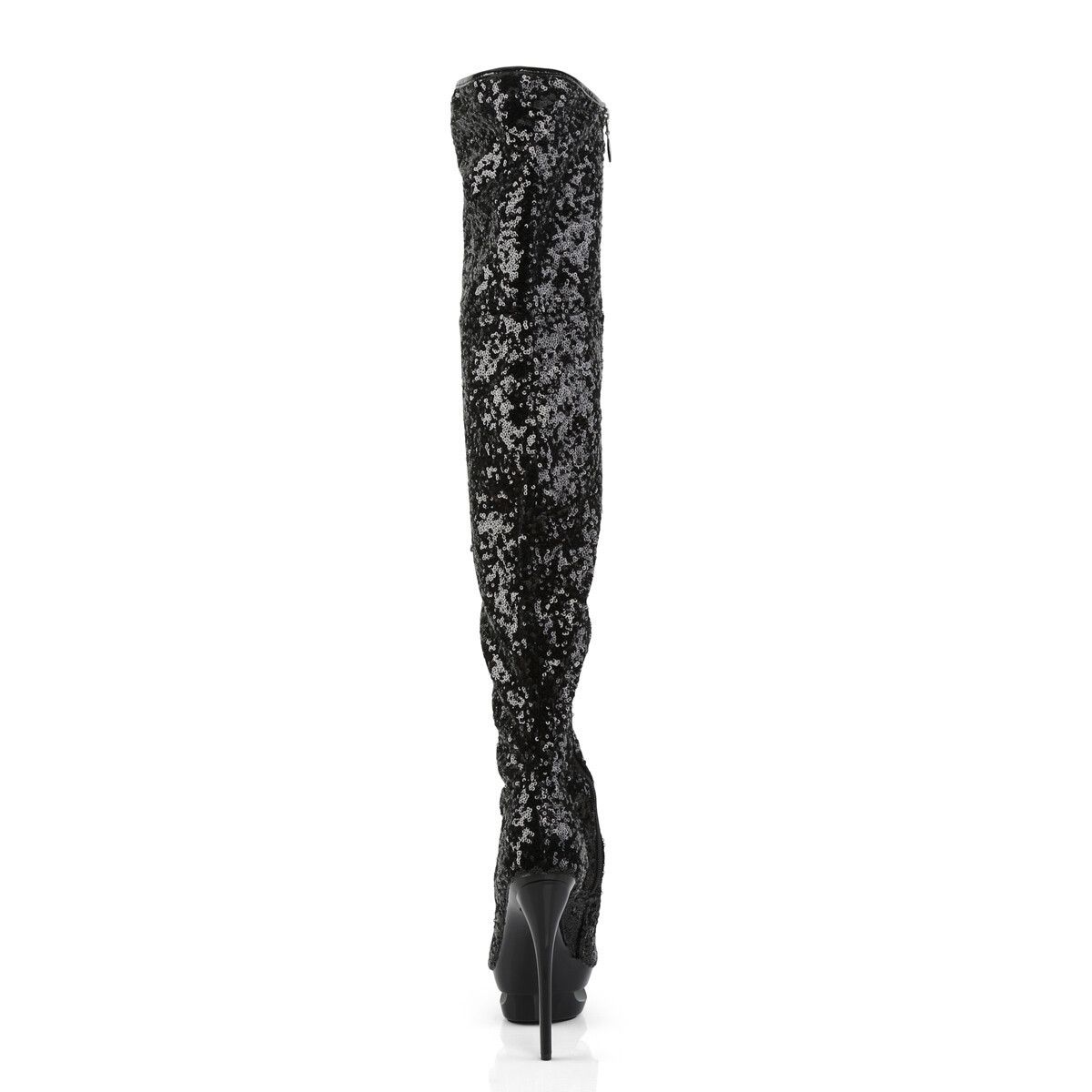 Other Blondie 3011 Black Sequin Slouchy High Heel Platform Ankle B Size US 10 / IT 40 - 3 Thumbnail