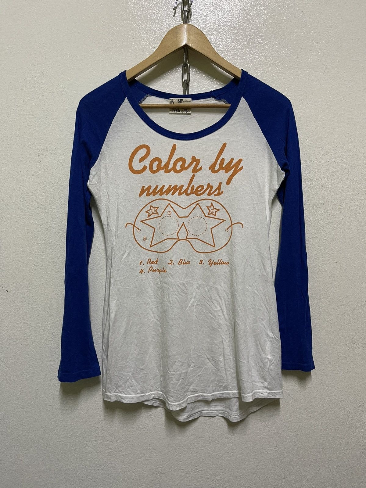 Japanese Brand Sly Color By Number Raglan Long Sleeve Japan Size M / US 6-8 / IT 42-44 - 1 Thumbnail