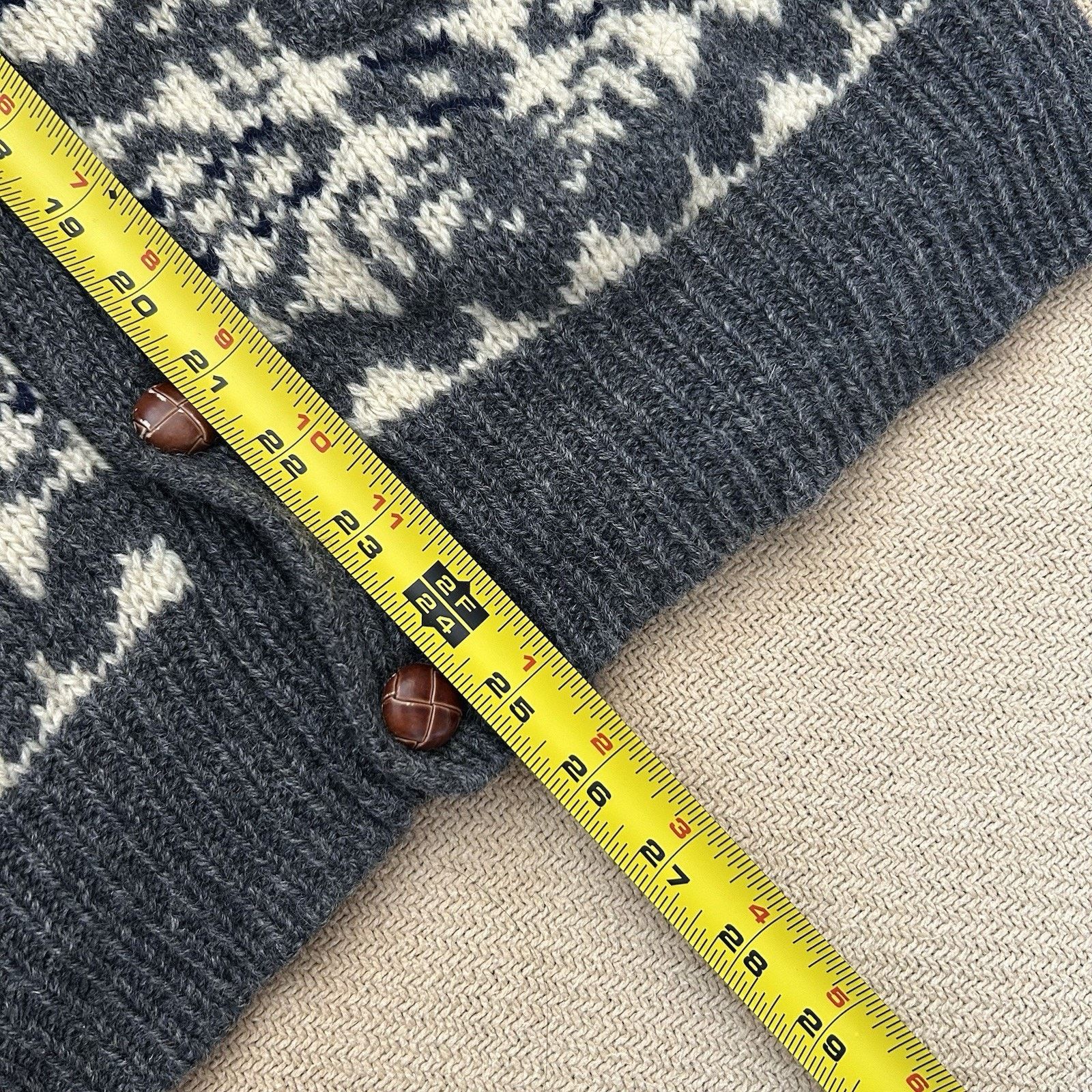 Eddie Bauer × Vintage 90s Shetland Wool Fair Isle Snowflake Cardigan Sweater Large Size US L / EU 52-54 / 3 - 7 Thumbnail