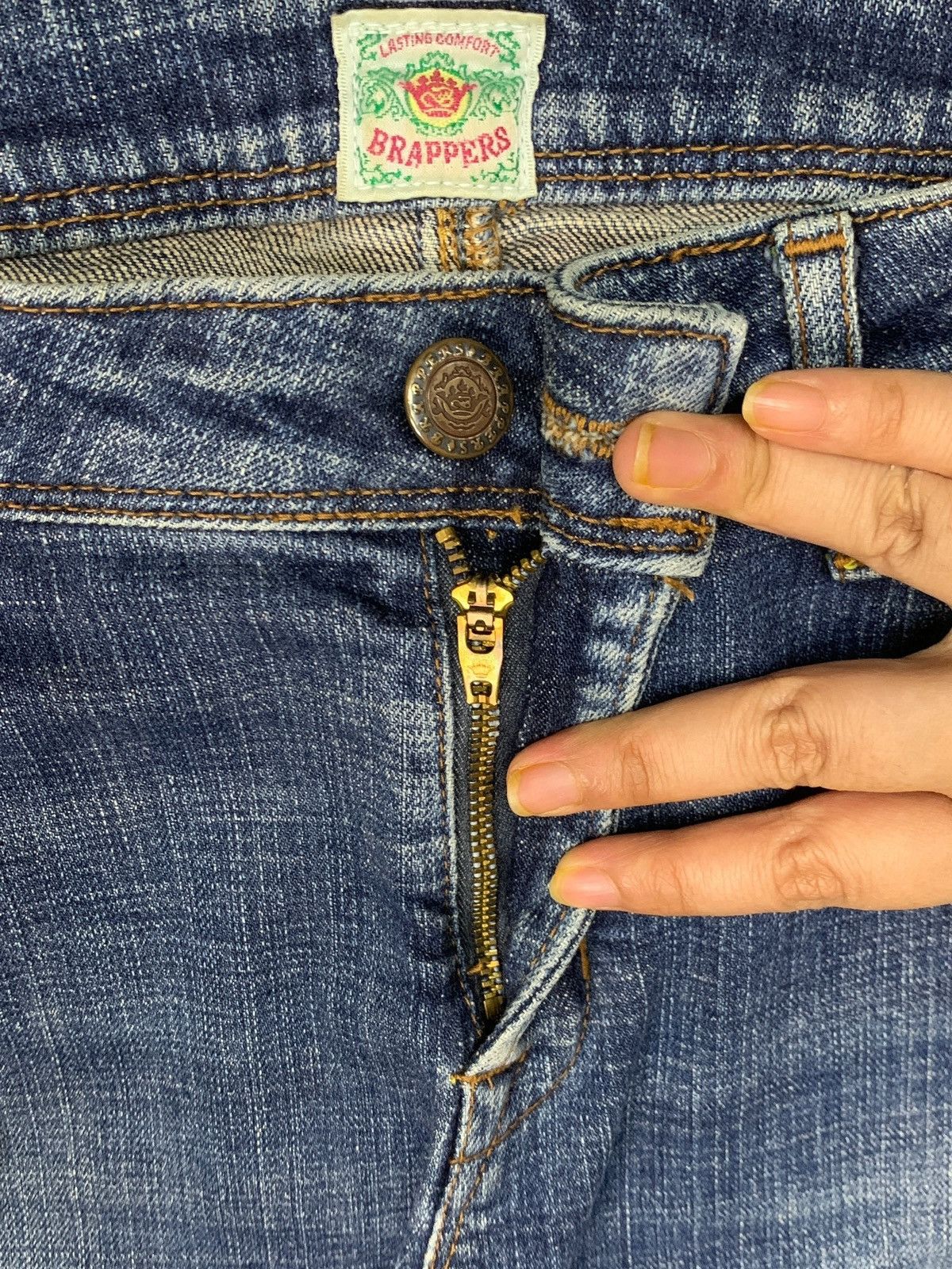 Japanese Brand Vintage Japanese Brand Faded Wash Flare Style Jeans Size 31" - 3 Thumbnail