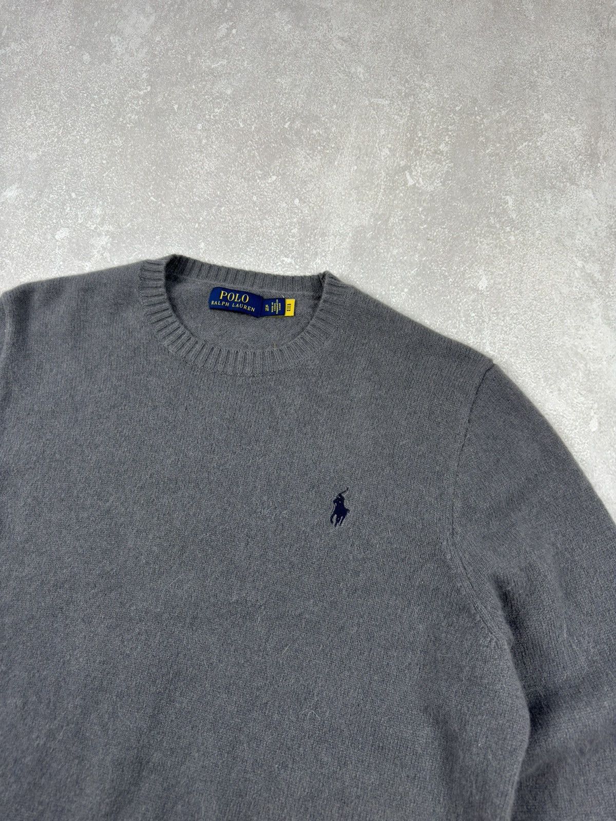 Polo Ralph Lauren Polo Ralph Lauren Wool Alpaca Hair Grey Sweater Crew Neck Size US XL / EU 56 / 4 - 4 Thumbnail