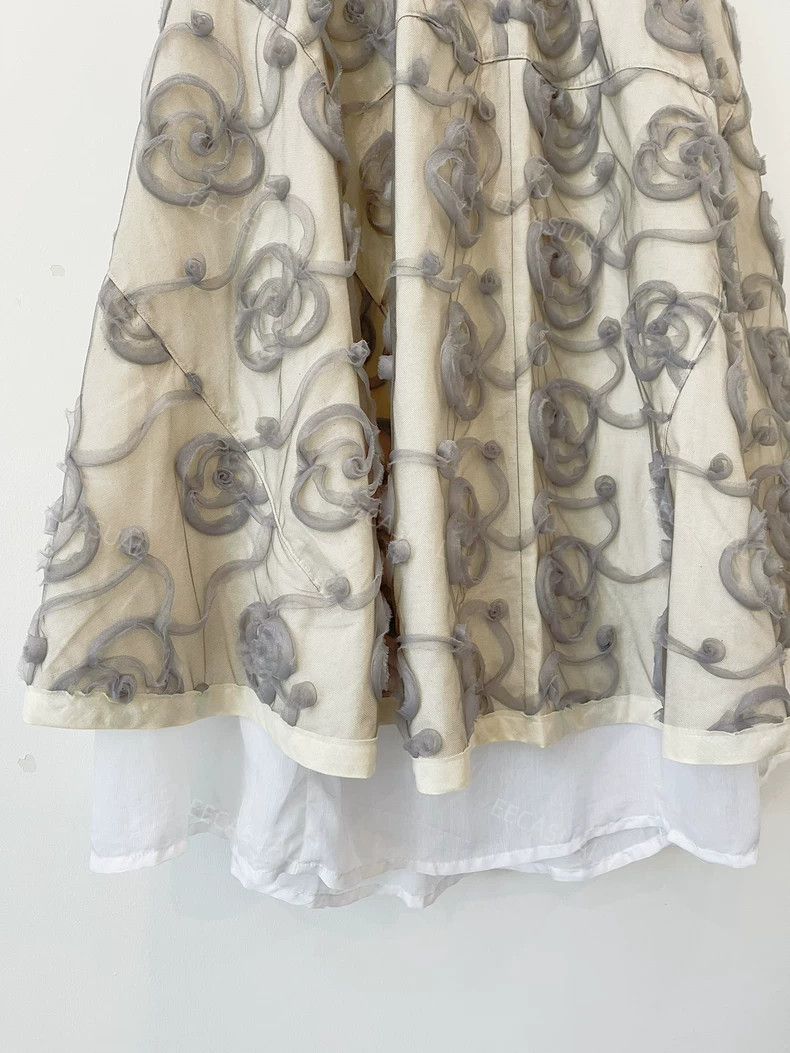 Comme des Garcons Comme Des Garcons size M 3D Rose Embroidered Skirt Size 24" / US 00 / IT 34 - 5 Thumbnail