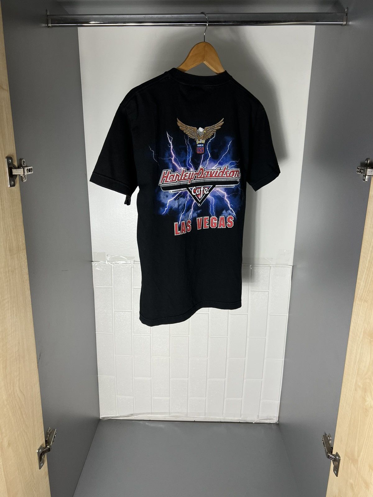 Harley Davidson VINTAGE HARLEY DAVIDSON MOTORCYCLE DOUBLE PRINTED Y2K 90s Size US S / EU 44-46 / 1 - 2 Thumbnail