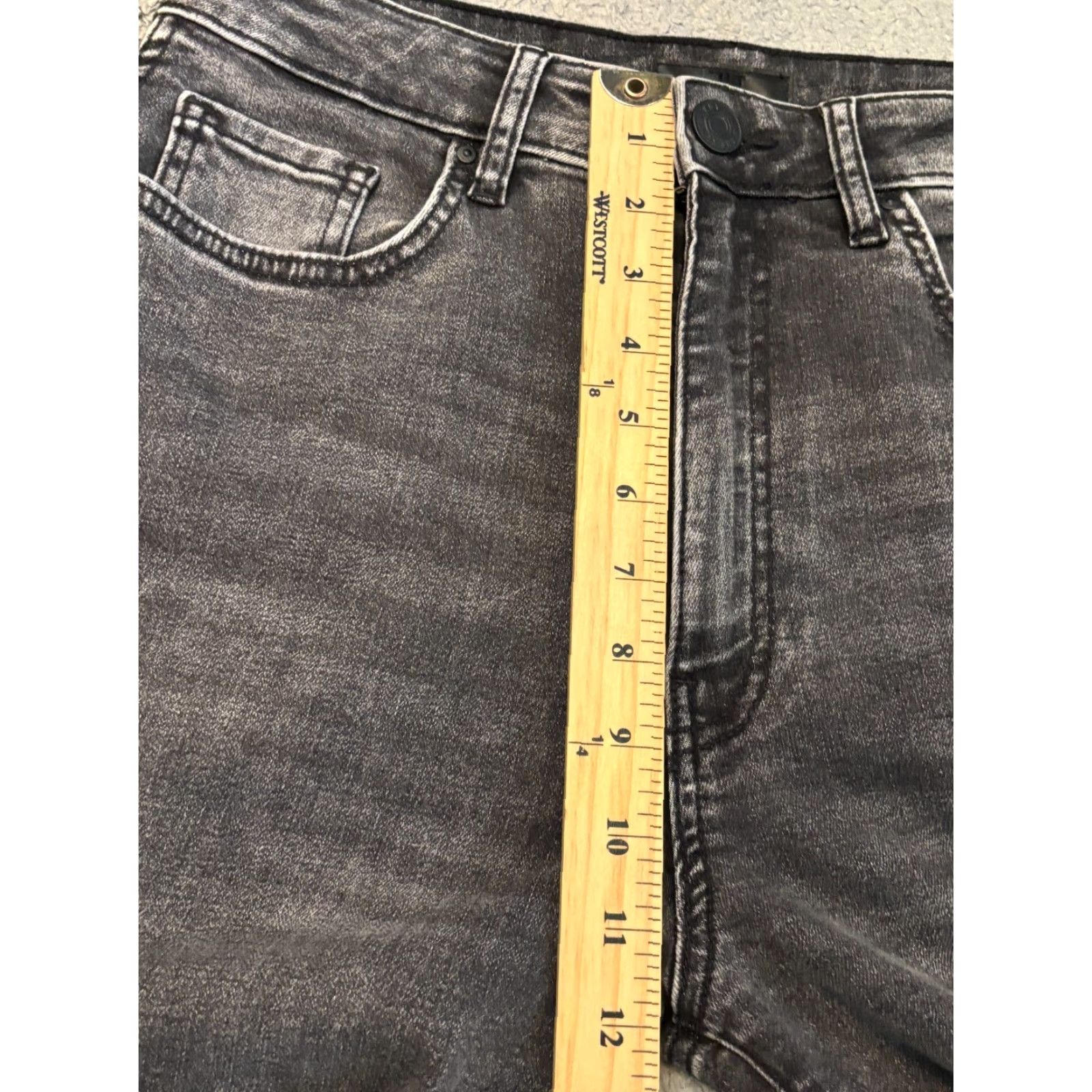 Vintage Kut From The Kloth Jeans Womens 6 Melissa High Rise Straight Leg Black Denim Size 28" / US 6 / IT 42 - 5 Thumbnail