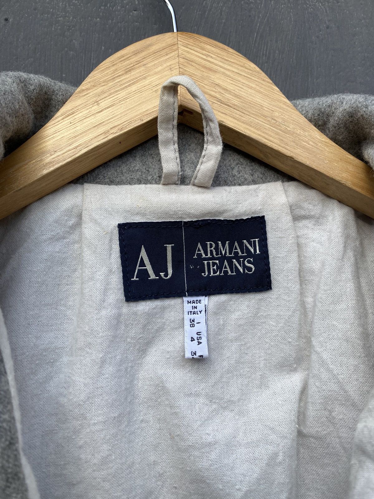 Armani Armani Jeans Vintage Wool gray biker jacket size 38 Size XS / US 0-2 / IT 36-38 - 6 Thumbnail