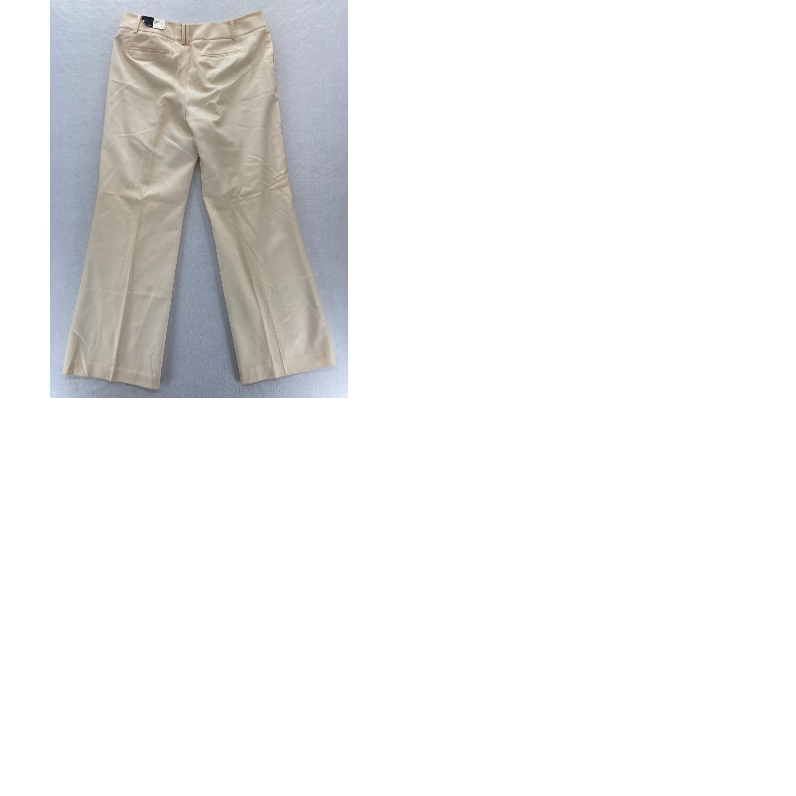 Ann Taylor Ann Taylor Ann Pants Women's 12 Flared Leg Beige Wool Dress Pant High Rise Lined Size 34" / US 12 / IT 48 - 9 Thumbnail