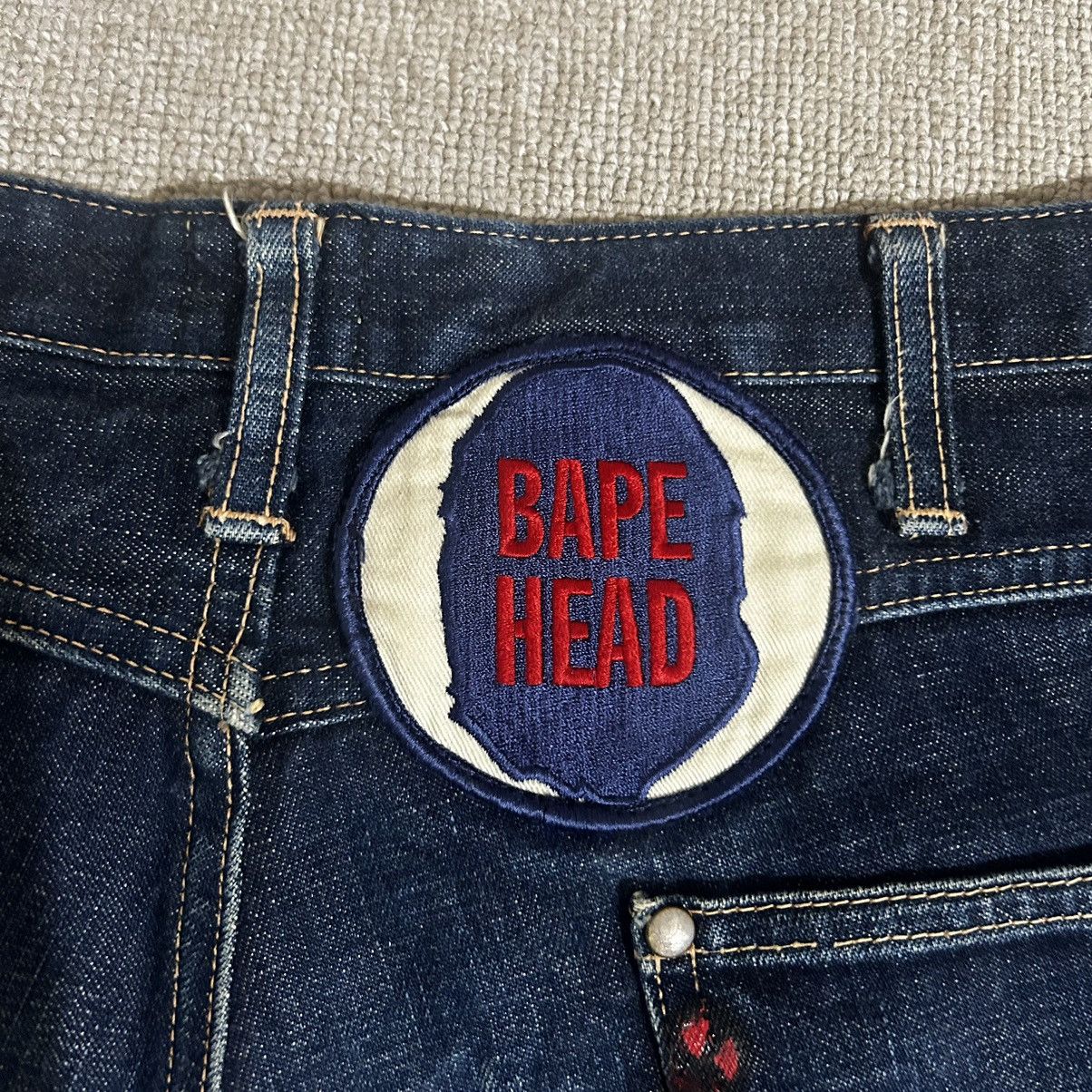 Bape Champion Logo Denim Shorts Size US 34 / EU 50 - 4 Thumbnail