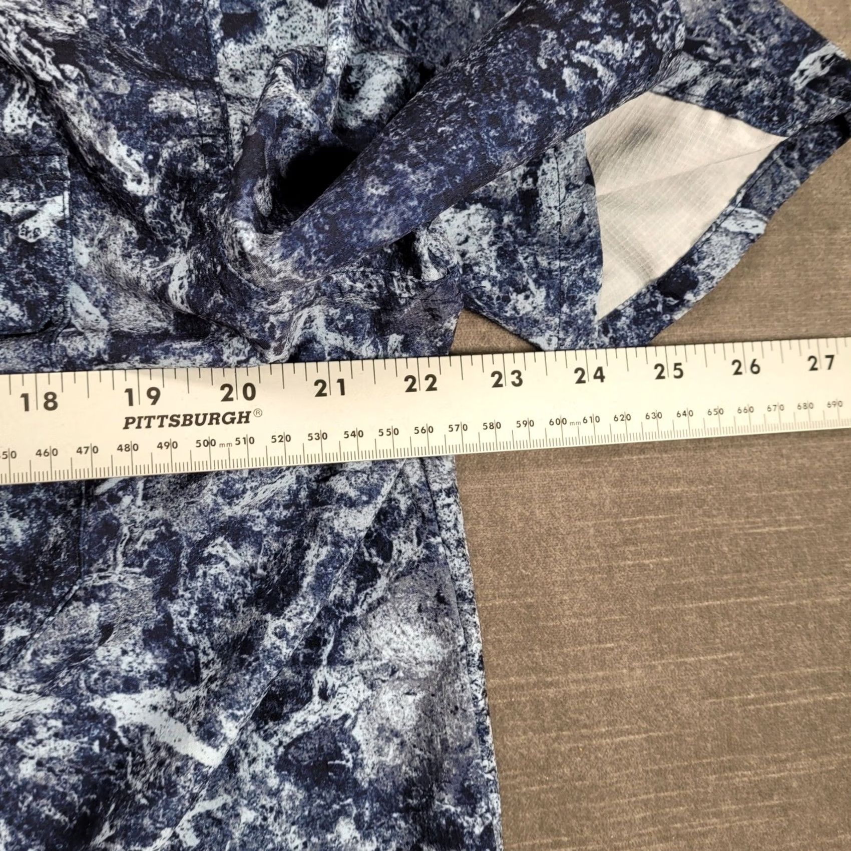 Vintage Mens Abstract Print Short Sleeve Button Up Shirt Blue Large Size US L / EU 52-54 / 3 - 6 Thumbnail