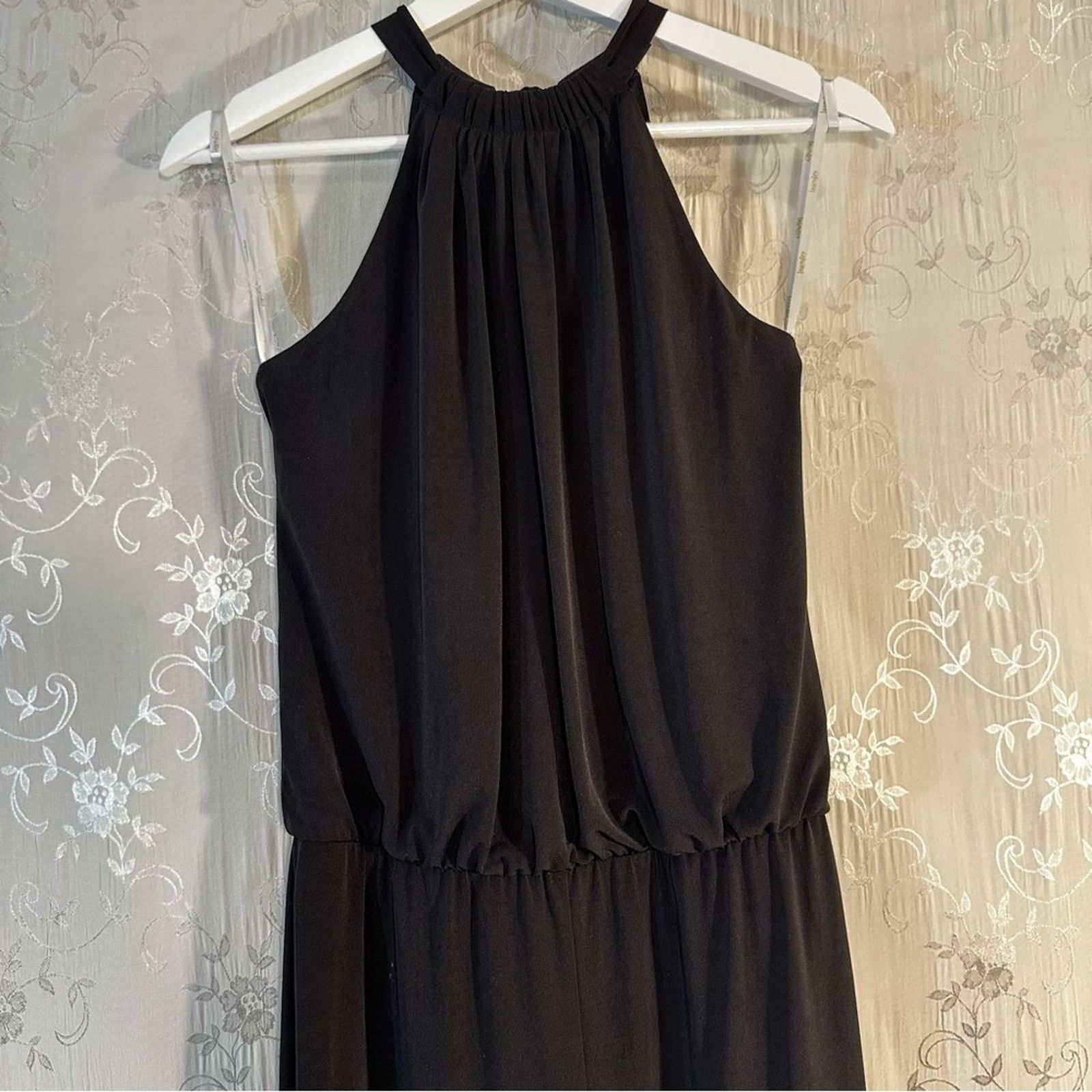 Laundry by Shelli Segal Laundry By Shelli Segal Black Halter Jumpsuit Size 2 Size 26" / US 2 / IT 38 - 2 Thumbnail