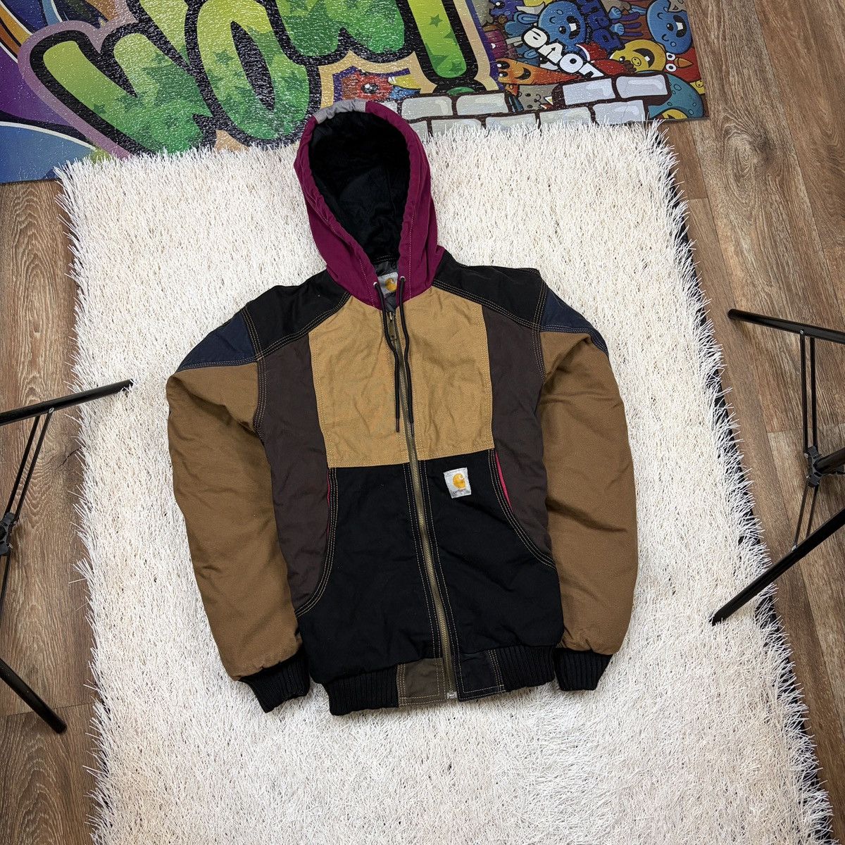 Carhartt Carhartt Jacket Reworked Detroit Men's Patchwork Distressed Size US S / EU 44-46 / 1 - 1 Thumbnail