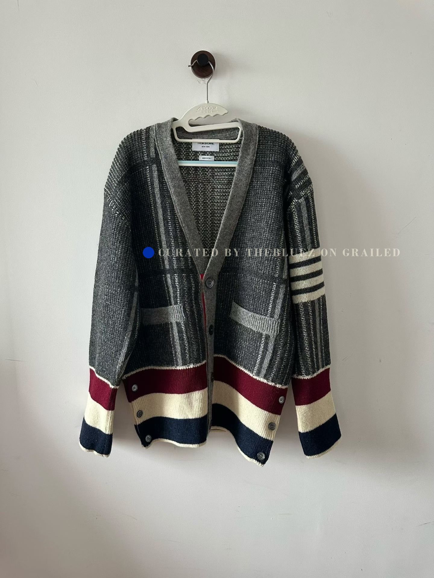 Thom Browne Thom Browne Striped Colorblock Wool Cardigan Size US S / EU 44-46 / 1 - 1 Thumbnail