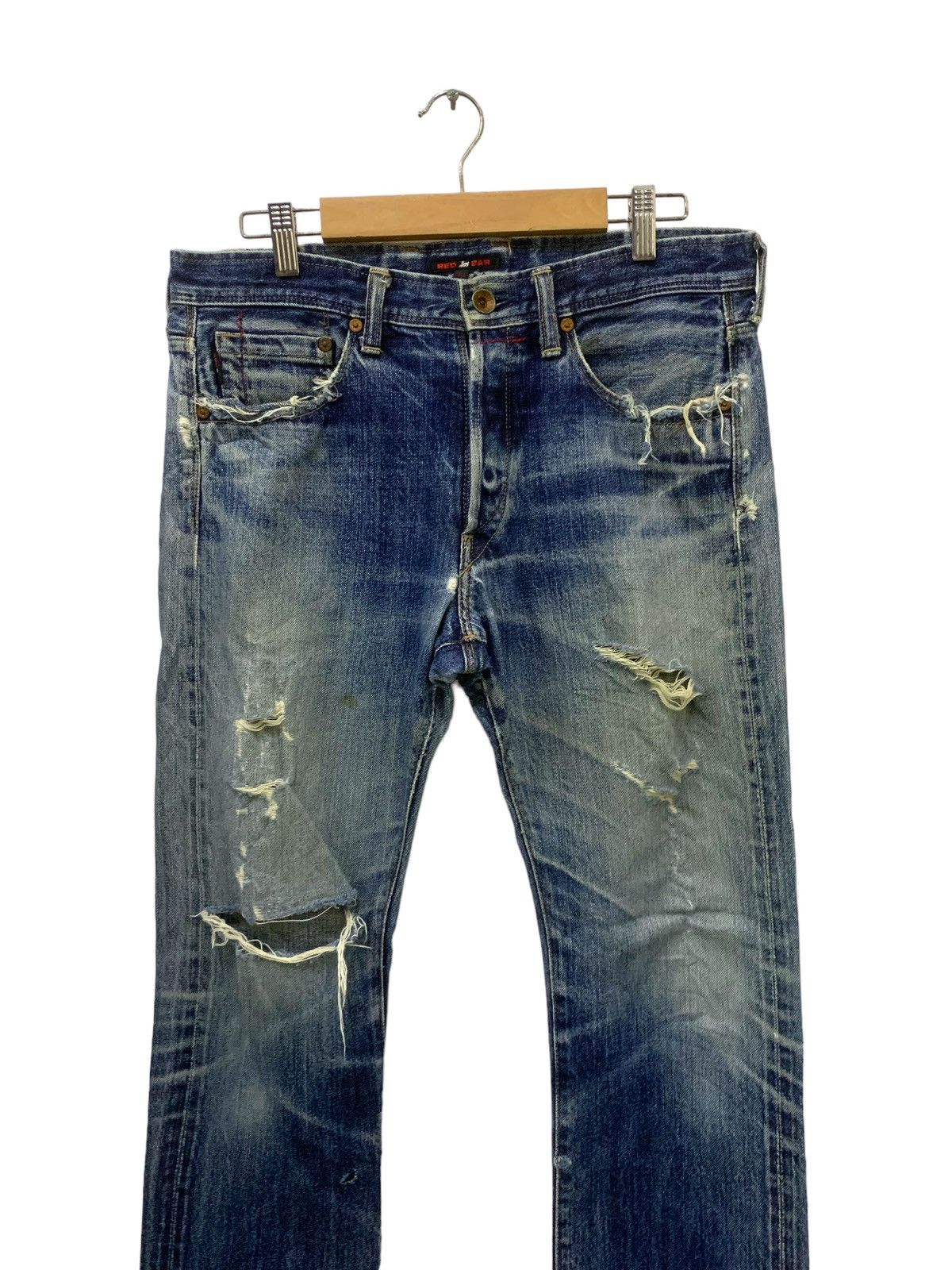 20471120 × If Six Was Nine × Japanese Brand Red Ear Distress Y2k Junya Style Selvedge Jeans (A10) Size US 31 - 4 Thumbnail