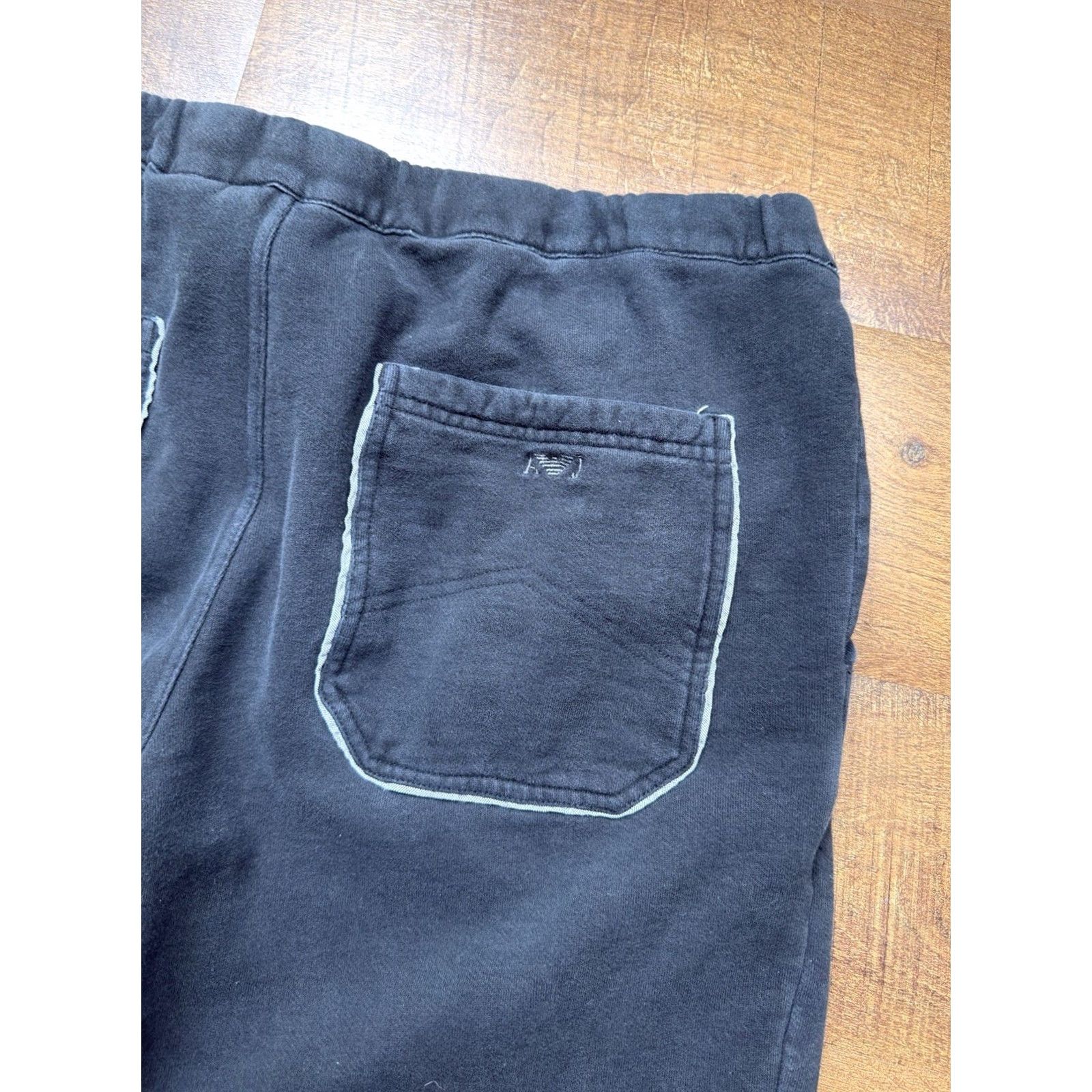 Vintage VINTAGE Armani Jeans Men’s Lounge Black Sweatpants Pockets XL Jeans Pants 36-36.5x32.5 Inseam 32" Regular Mens 90s Sports Theme Size US 36 / EU 52 - 5 Thumbnail