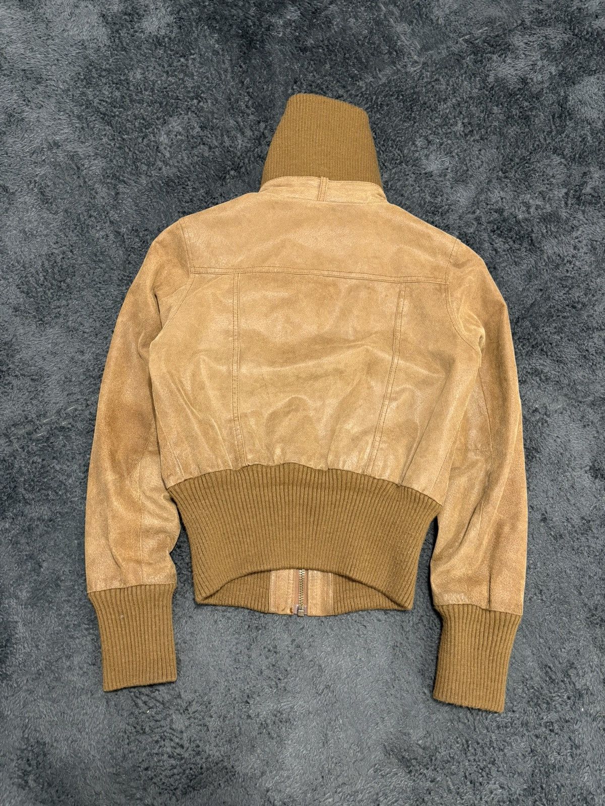 Japanese Brand 2000s Style Vintage Y2K High Neck Real Leather Jacket Rick Size M / US 6-8 / IT 42-44 - 6 Thumbnail