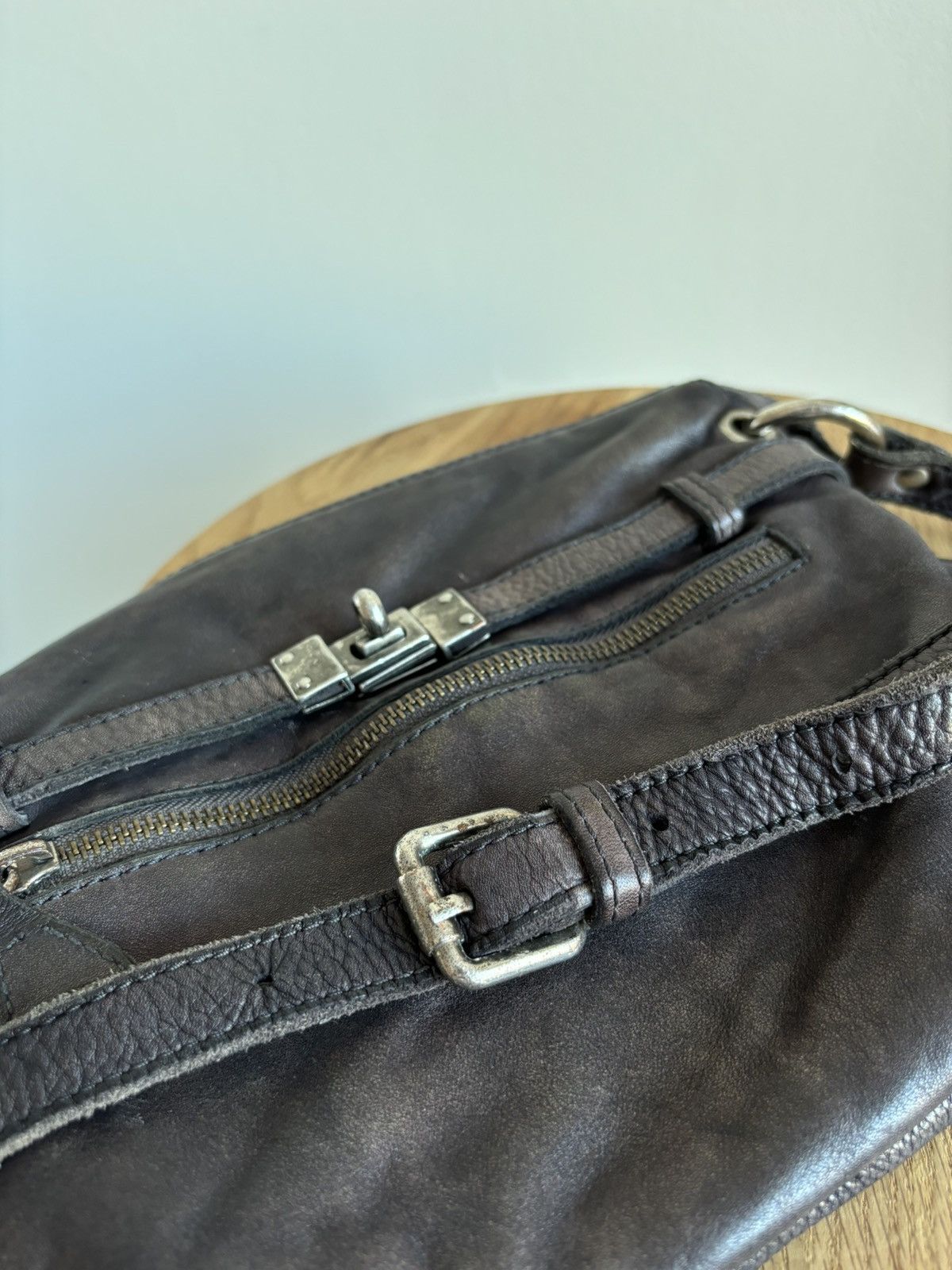 Vintage Vintage Mer Du Sud Leather Croosbody Bag Size ONE SIZE - 8 Thumbnail