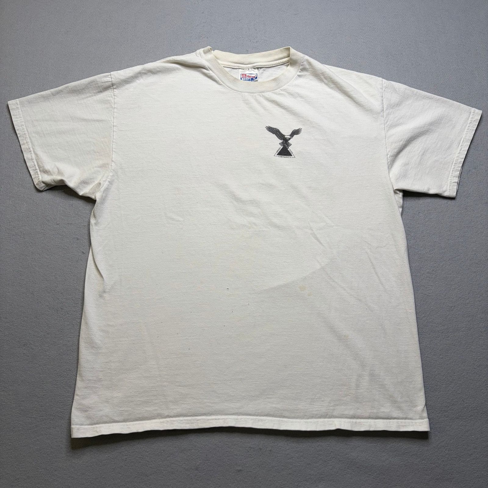 Hanes Vintage Capital America T Shirt Mens XL White Eagle USA 90s Size US XL / EU 56 / 4 - 1 Thumbnail