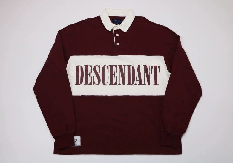 Descendant Red Long-Sleeve Polo Shirt with Contrast Panel Size US M / EU 48-50 / 2 - 1 Thumbnail