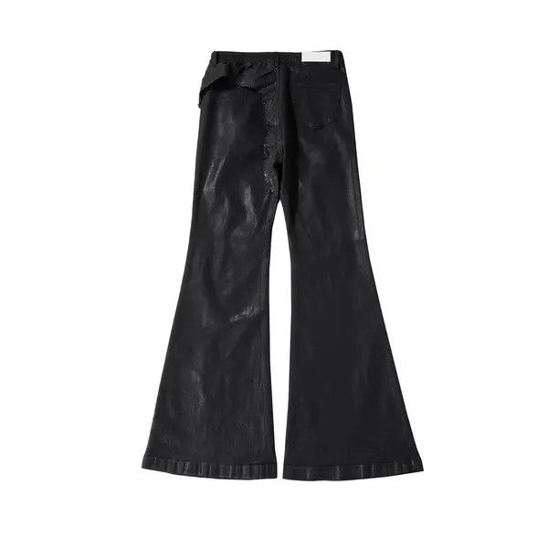 Other Streetwear Wax Leather Stretch Hombre Baggy Flare Pants Size US 33 - 4 Thumbnail