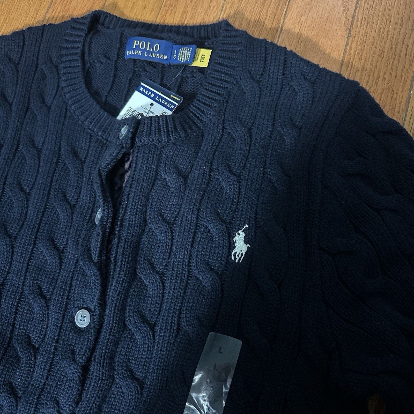 Ralph Lauren NEW POLO RALPH LAUREN Women Cotton Cardigan Blue Large Size L / US 10 / IT 46 - 10 Thumbnail