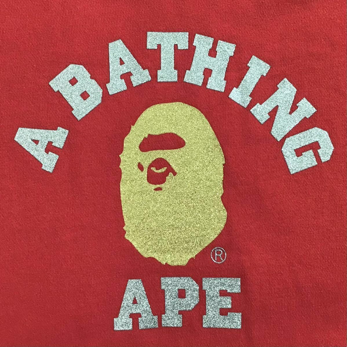 Bape BAPE Glitter print college logo pullover hoodie APE Size US M / EU 48-50 / 2 - 3 Thumbnail