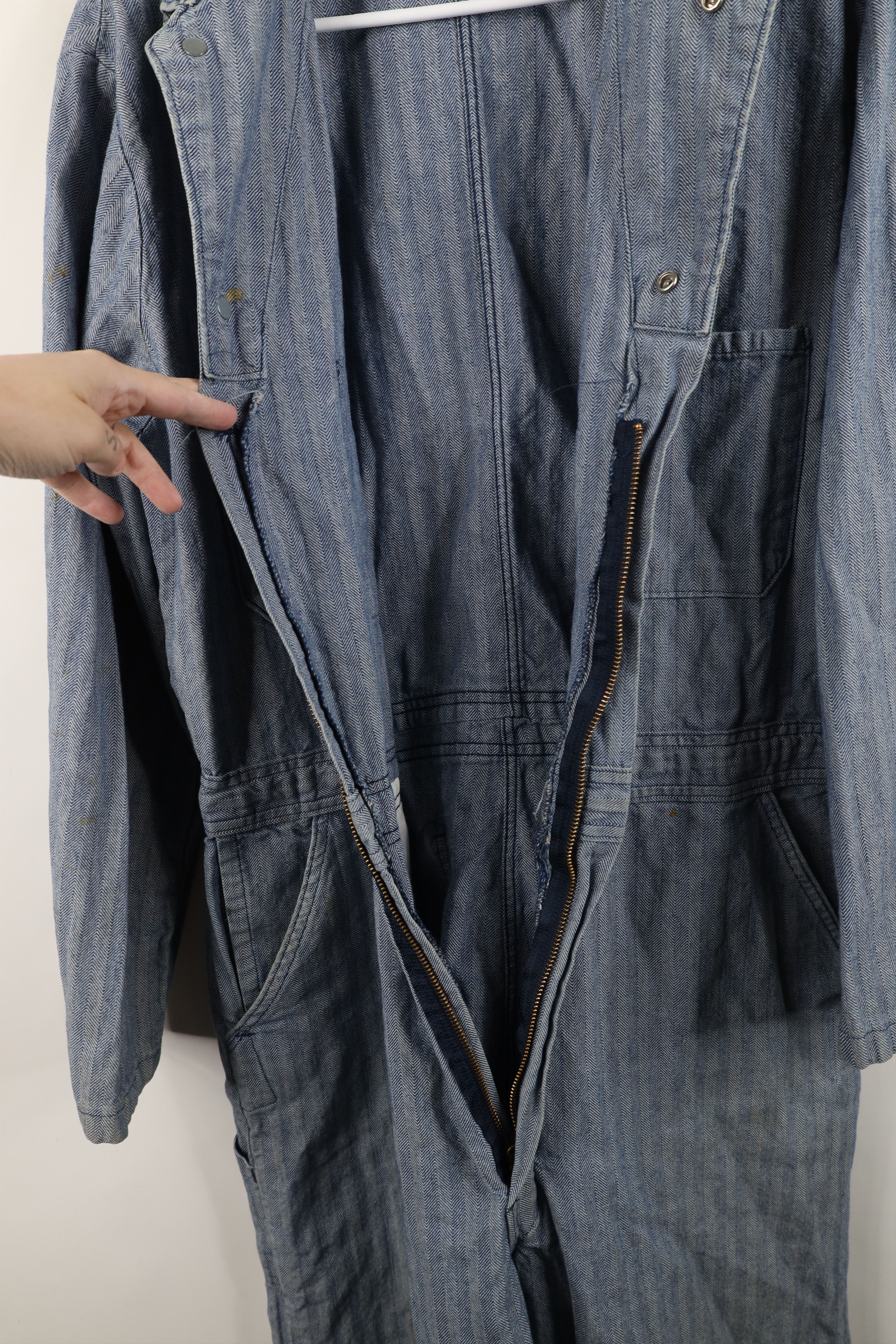 Walls Vintage 70s 80s Walls HBT Herringbone Twill Coveralls Bibs Size US 36 / EU 52 - 9 Thumbnail