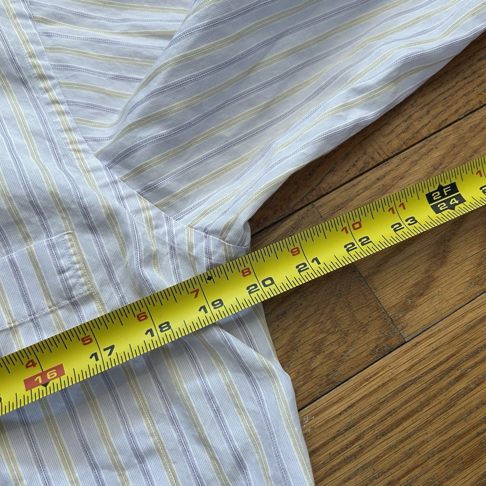 Ermenegildo Zegna Ermengildo Zegna Striped Tailored Button Up Shirt 41 16 Size US M / EU 48-50 / 2 - 4 Thumbnail