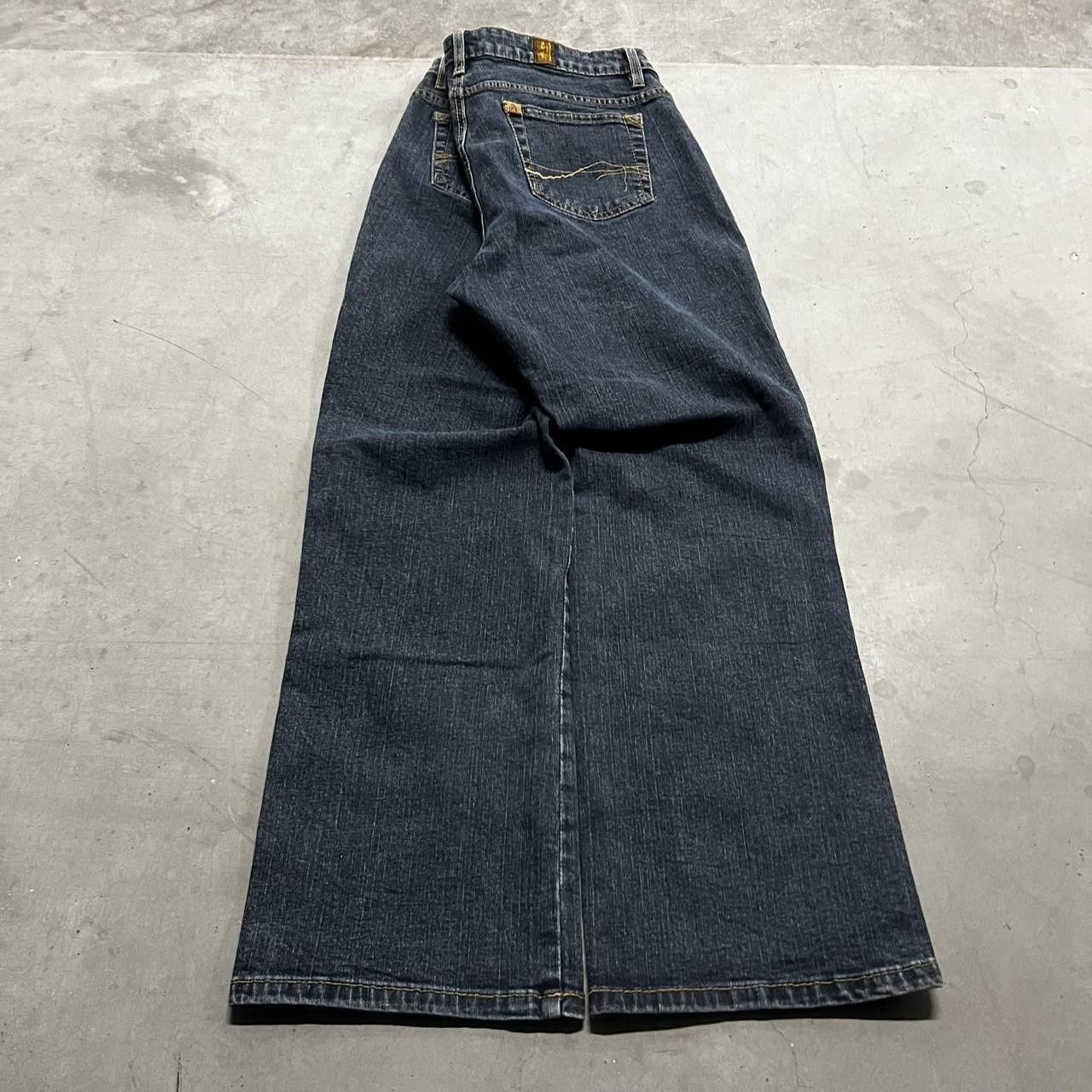 Vintage Vintage Y2K/2000s Flared Baggy Streetwear Dark Wash Denim Jeans! Size US 34 / EU 50 - 6 Thumbnail