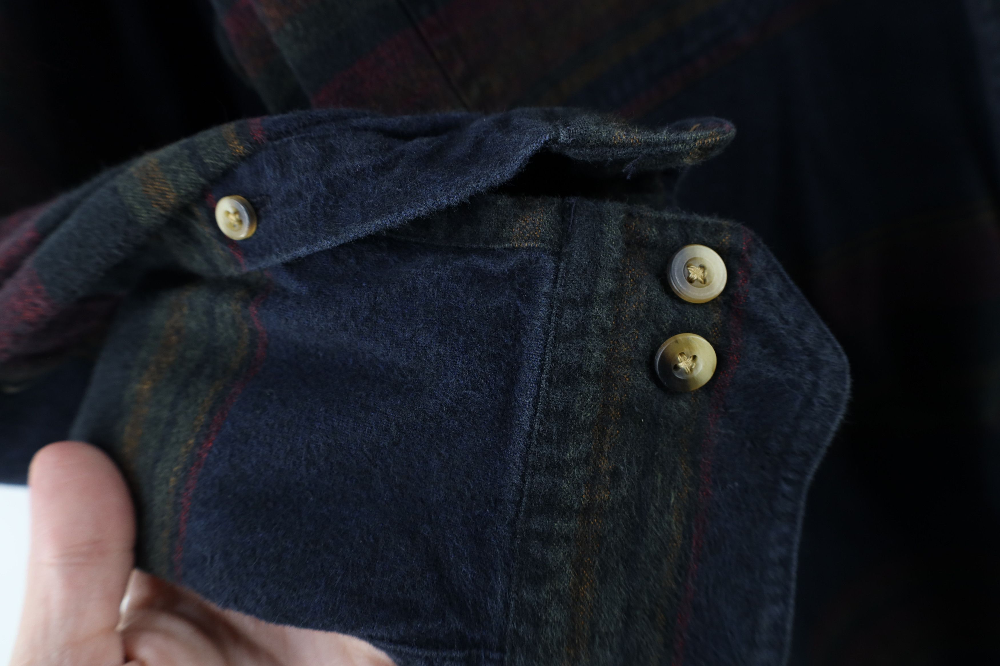 Lands' End × Vintage Vintage 90s Lands End Rainbow Chamois Cloth Button Shirt Size US L / EU 52-54 / 3 - 6 Thumbnail