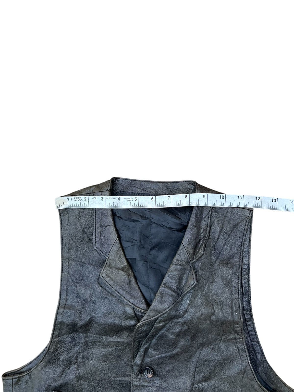 Comme des Garcons Vintage 80s 90s Homme CDG Patina Black Leather Vest Size US S / EU 44-46 / 1 - 3 Thumbnail