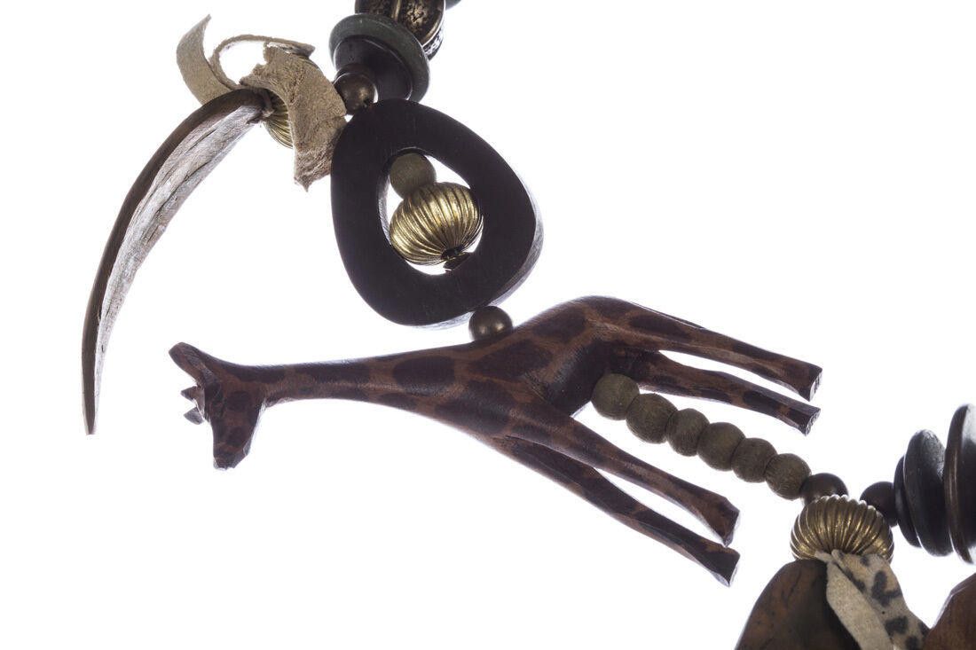 Designer African Wood Safari Bead Charm Necklace Size ONE SIZE - 3 Thumbnail