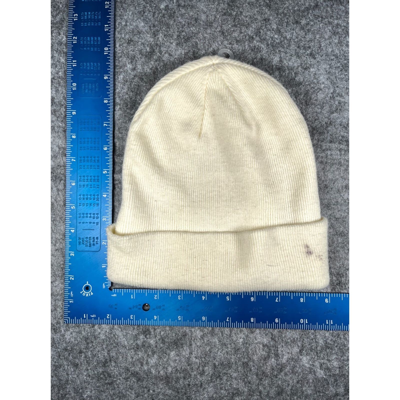 Vintage CAT Beanie Toque Adult One Size White Knit Acrylic Logo Construction Equipment Size ONE SIZE - 4 Thumbnail