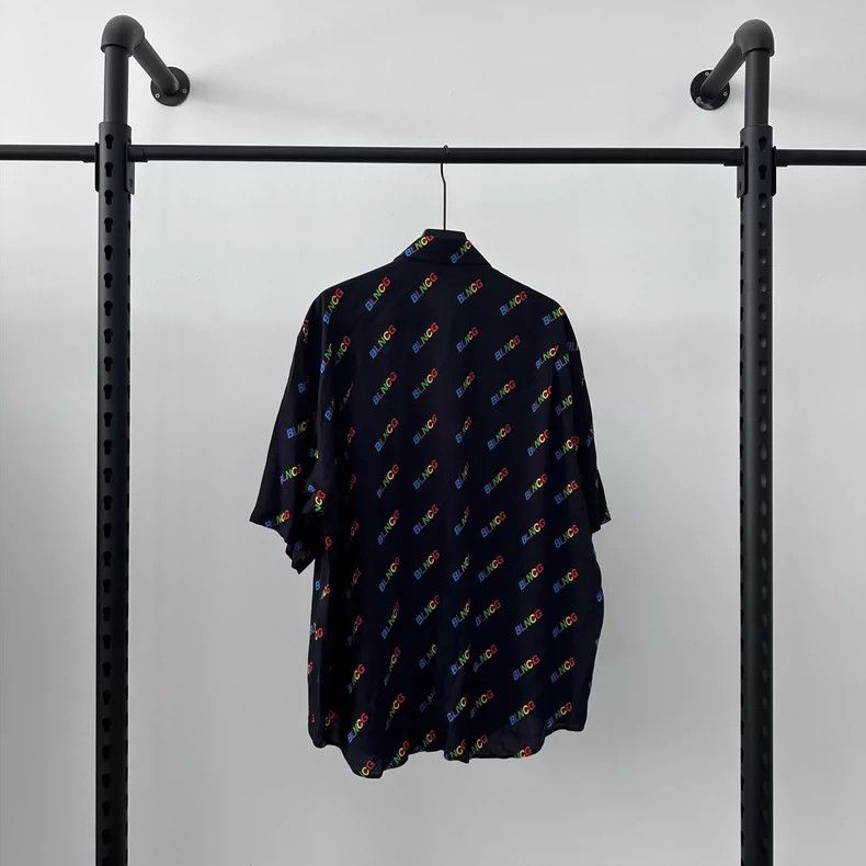 Balenciaga Balenciaga size 38 SS20 Short Sleeve Shirt with Colorful BL Size US S / EU 44-46 / 1 - 2 Thumbnail