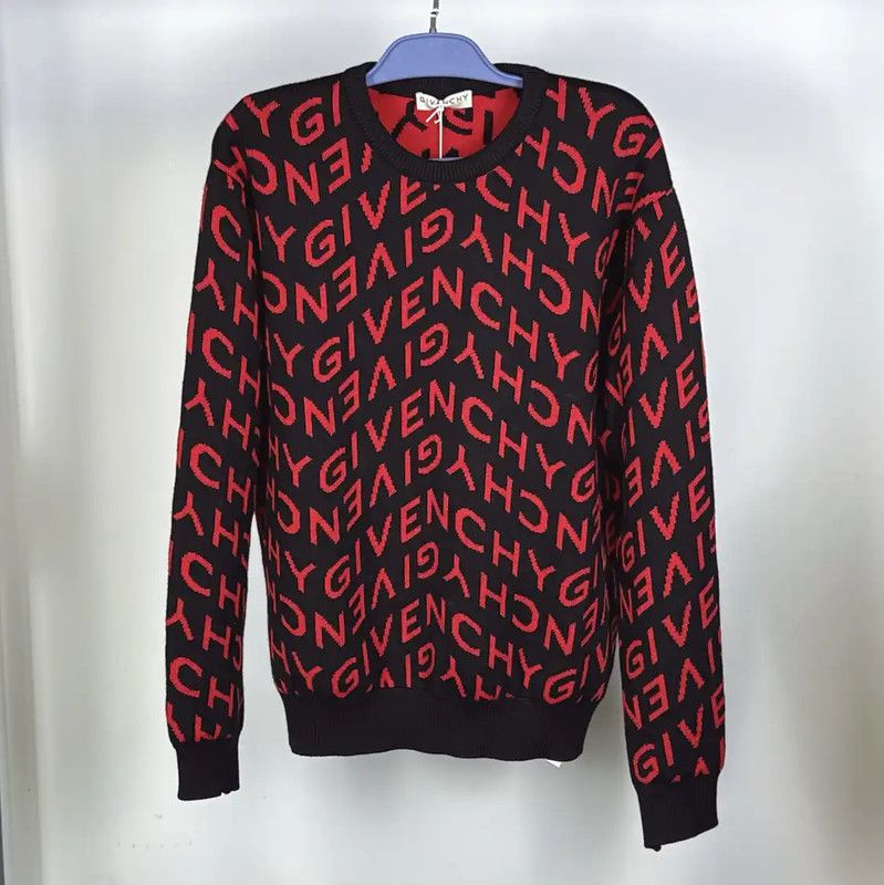 Givenchy Givenchy Red Knit Sweater for Men 0089 Size US XL / EU 56 / 4 - 1 Thumbnail