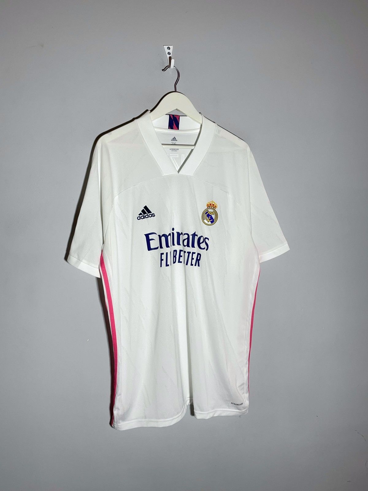 Adidas #9 Karim Benzema Real Madrid 2020/21 Adidas Home Jersey Size US XXL / EU 58 / 5 - 3 Thumbnail