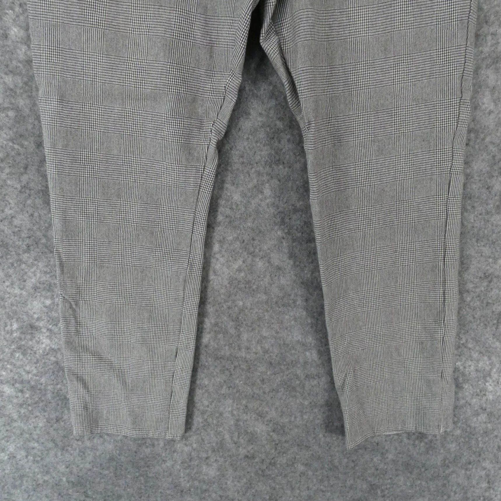 Gap Gap Pants 10 Reg Stretch Slim Ankle High Rise Flat Front Gray Plaid Womens Size 32" / US 10 / IT 46 - 5 Thumbnail