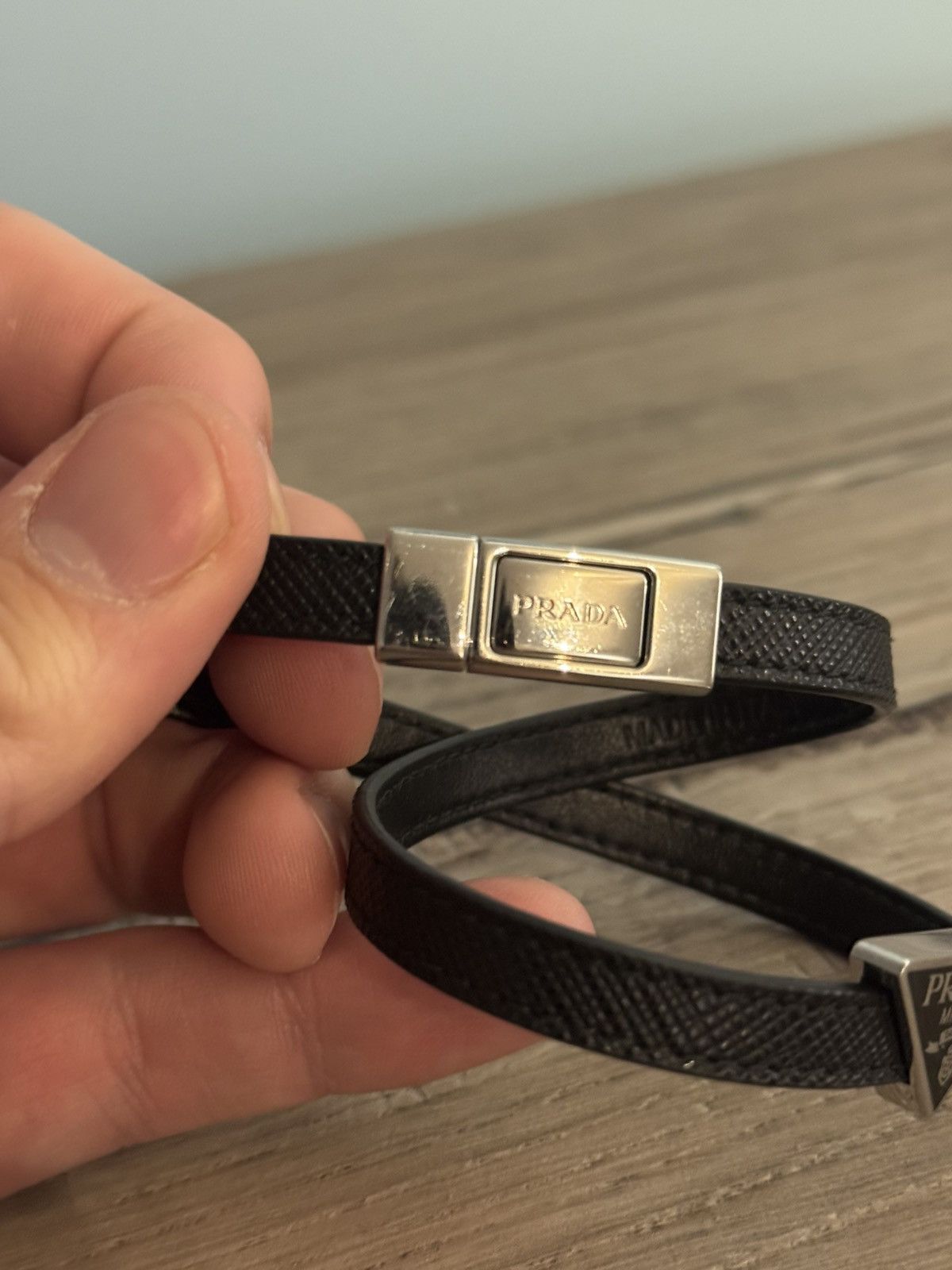 Prada Prada Mens Wrap Logo Bracelet Size ONE SIZE - 3 Thumbnail