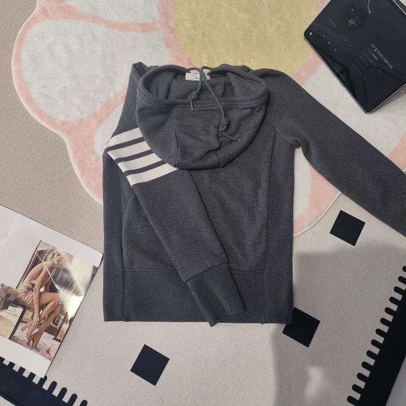 Other Thom Browne size1 Dark grey knit zip hoodie Size US S / EU 44-46 / 1 - 2 Thumbnail
