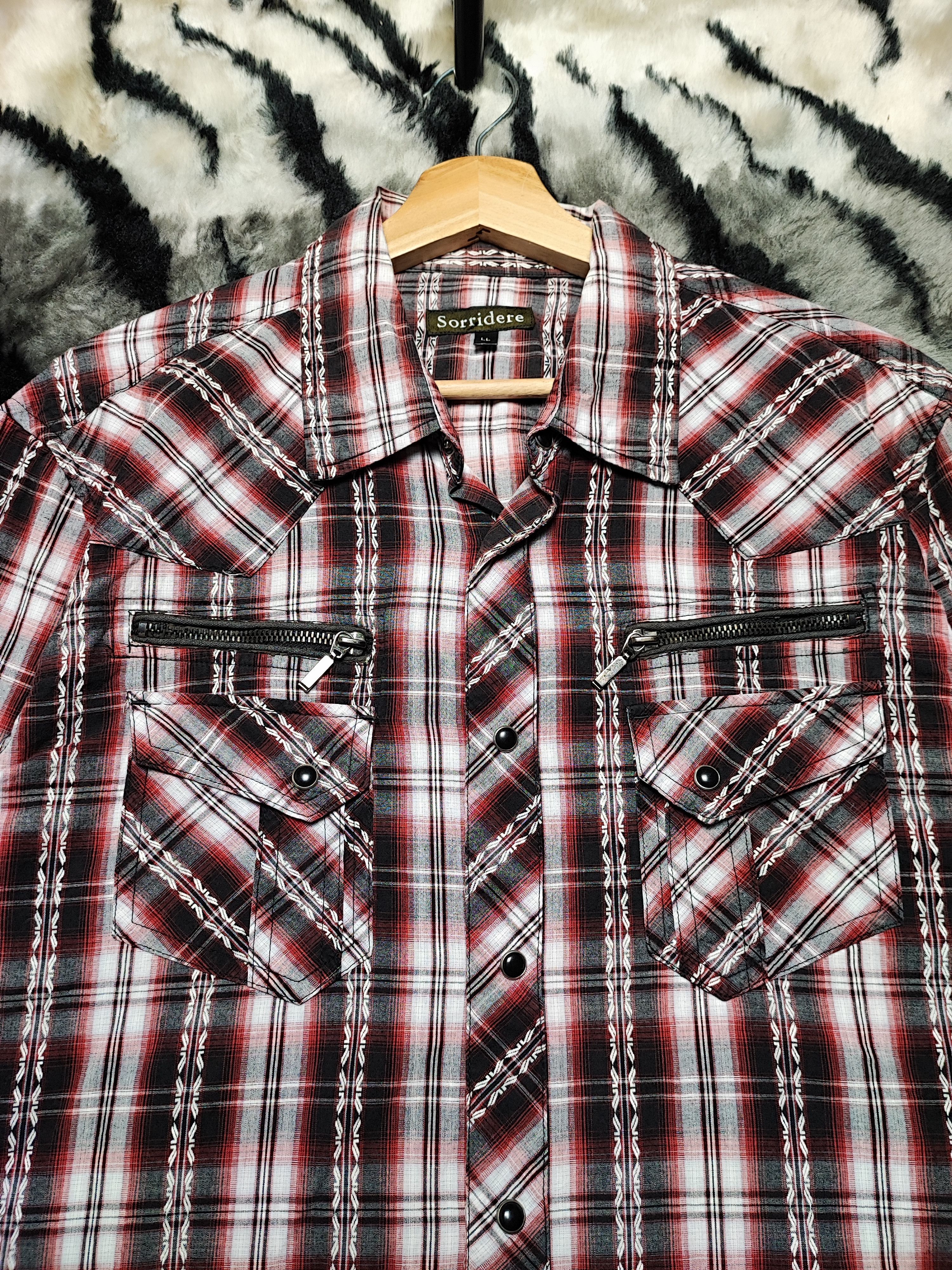 Cowboy Equipment × Flannel × Vintage Sorridere Western Flannel Shirt 3Q Size US L / EU 52-54 / 3 - 5 Thumbnail