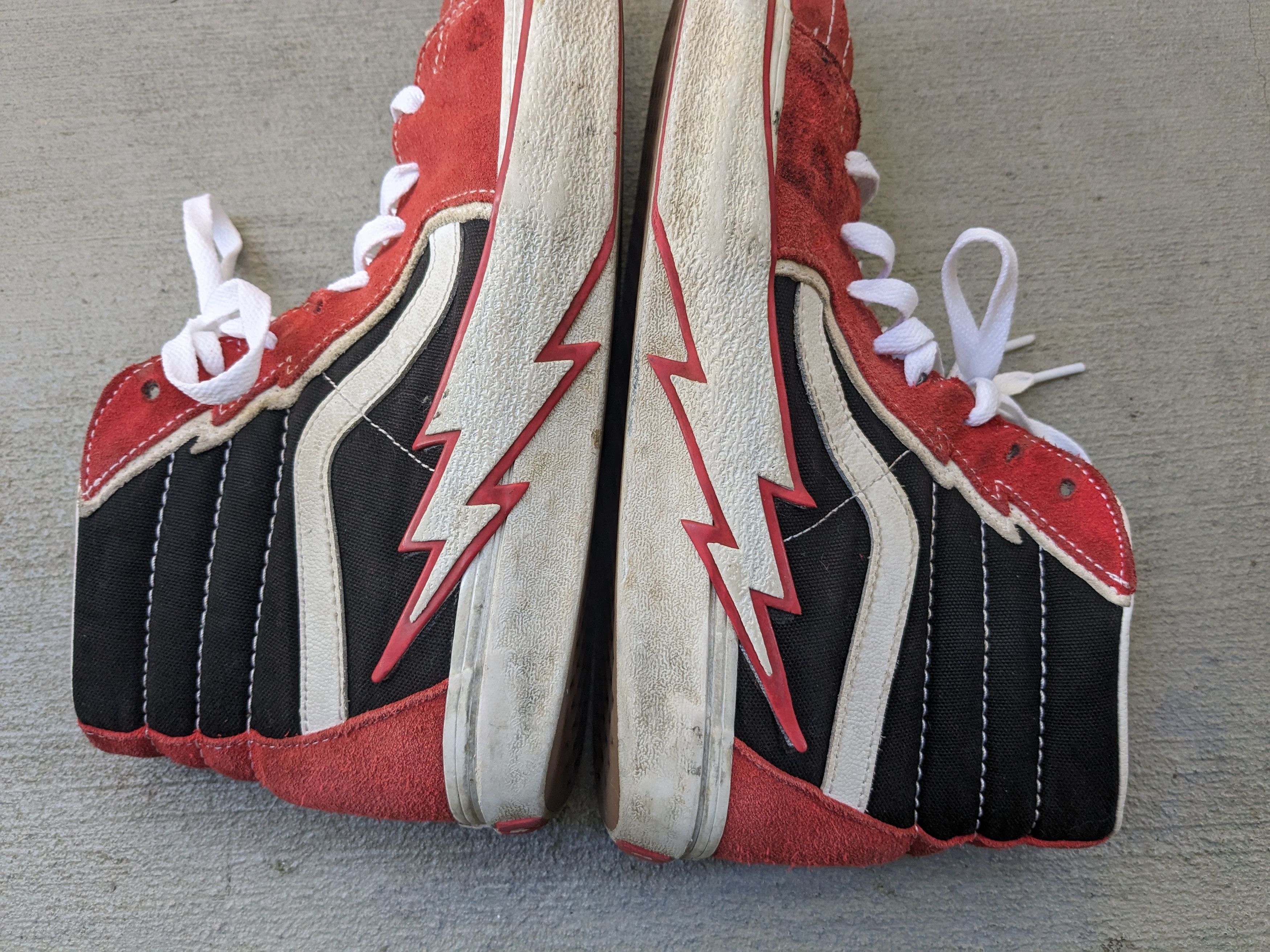 Vans Vans Sk8-Hi Lightning Red Suede 10 Black White Size US 10 / EU 43 - 3 Thumbnail