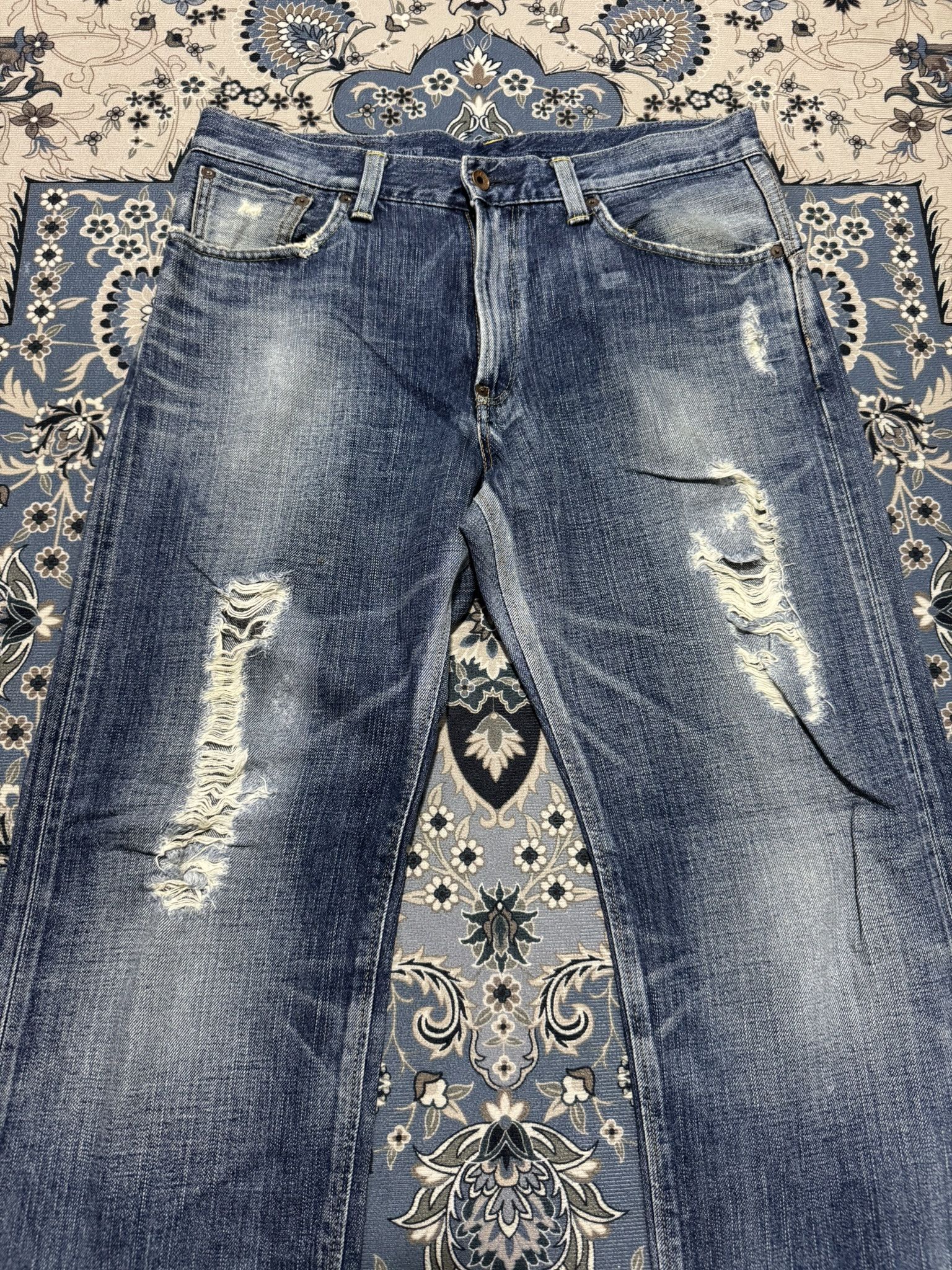 Edwin × Japanese Brand Vintage Edwin 505 Zipper Selvadge Redline Jeans Sun Faded Size US 34 / EU 50 - 3 Thumbnail