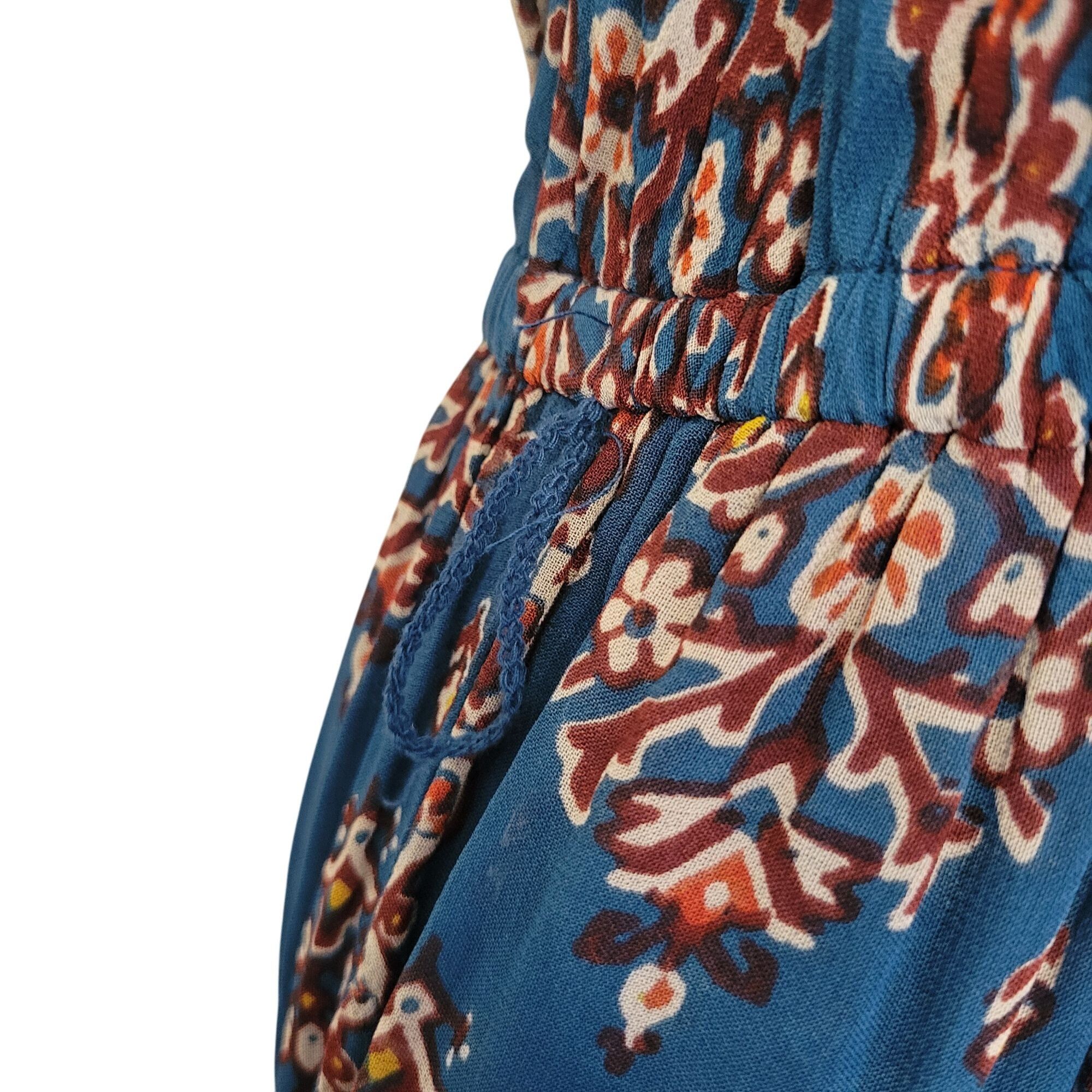 Anthropologie Anthropologie S Blue Floral Maxi Dress Ruffle SASHA Sleevele Size S / US 4 / IT 40 - 9 Thumbnail