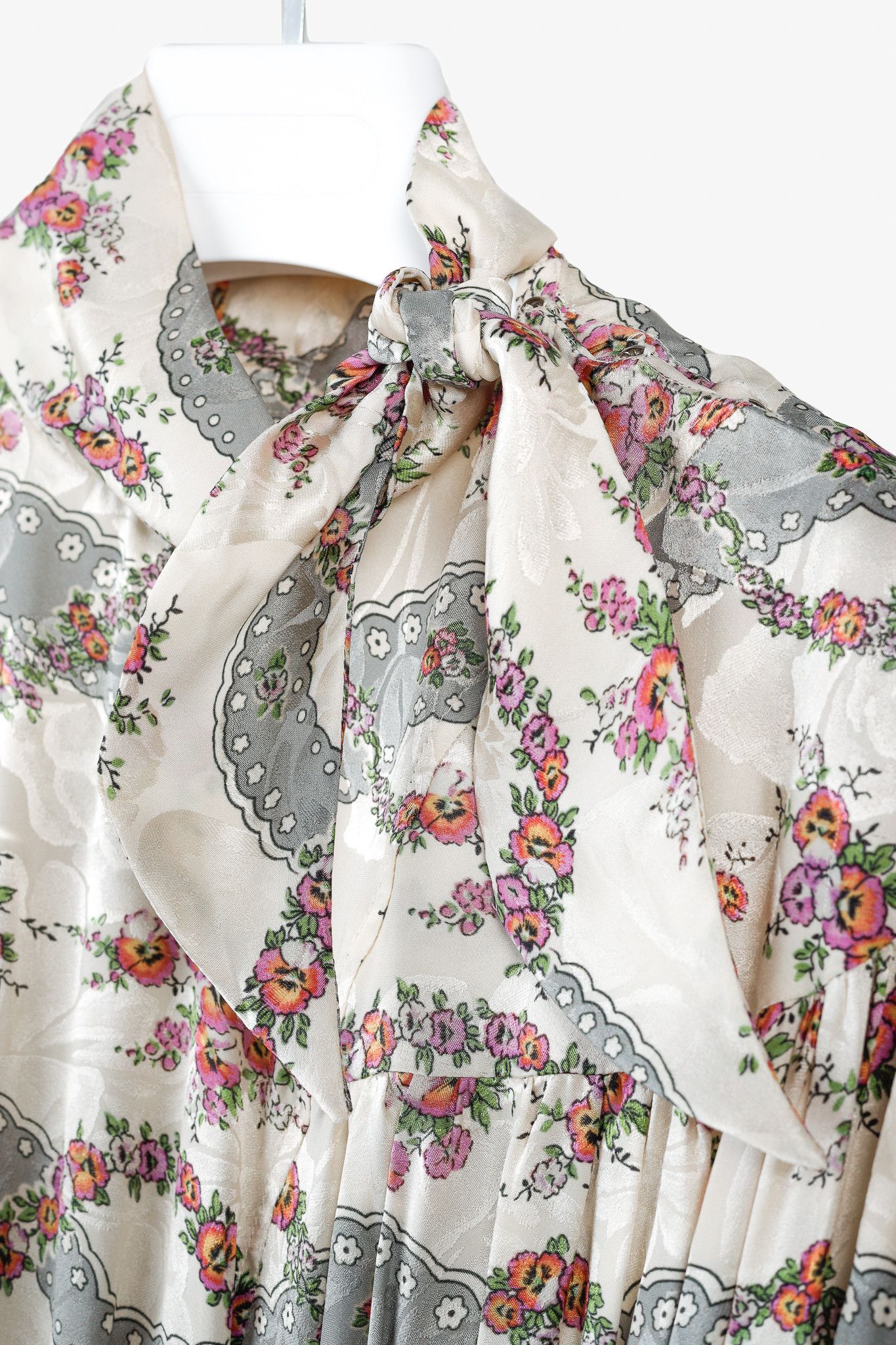 Isabel Marant Isabel Marant Josephine Antique Floral-Print Tie-Neck Dress Size M / US 6-8 / IT 42-44 - 6 Thumbnail