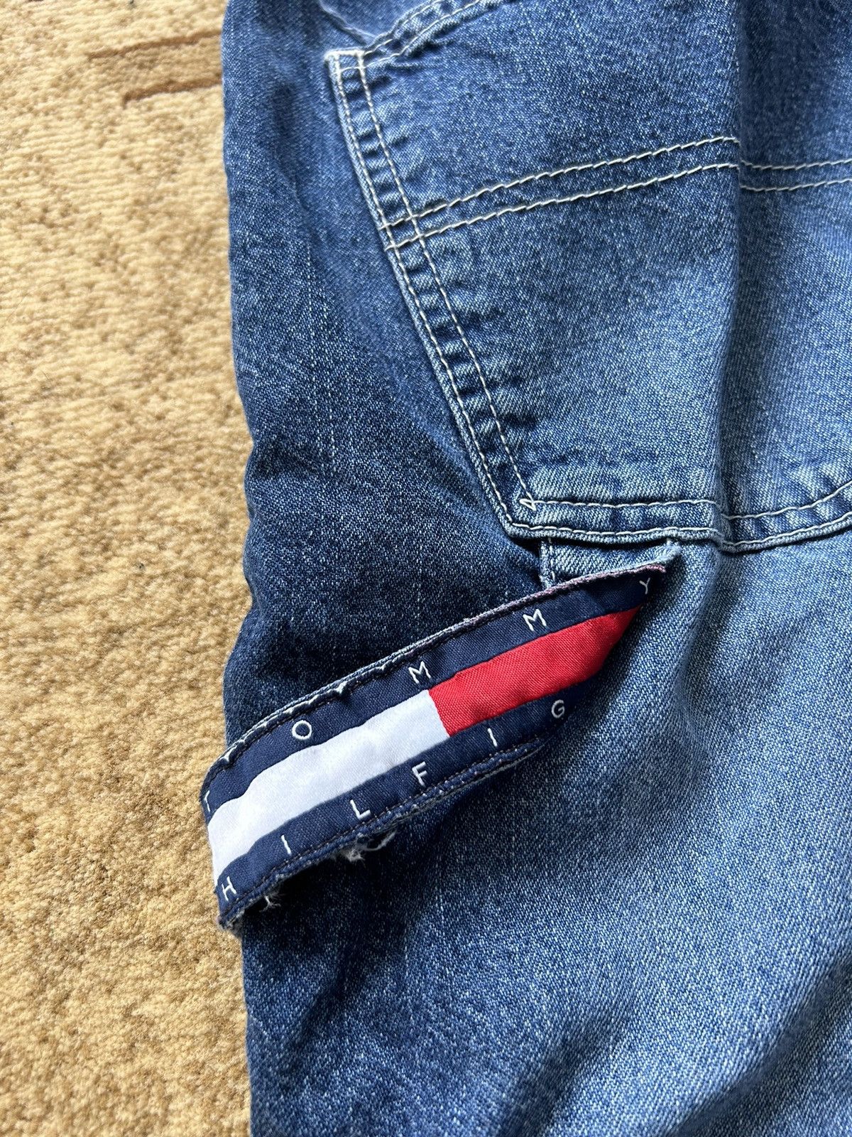 Tommy Hilfiger Vintage 90s Tommy Hilfiger Carpenter Baggy Denim Jeans Size US 34 / EU 50 - 3 Thumbnail