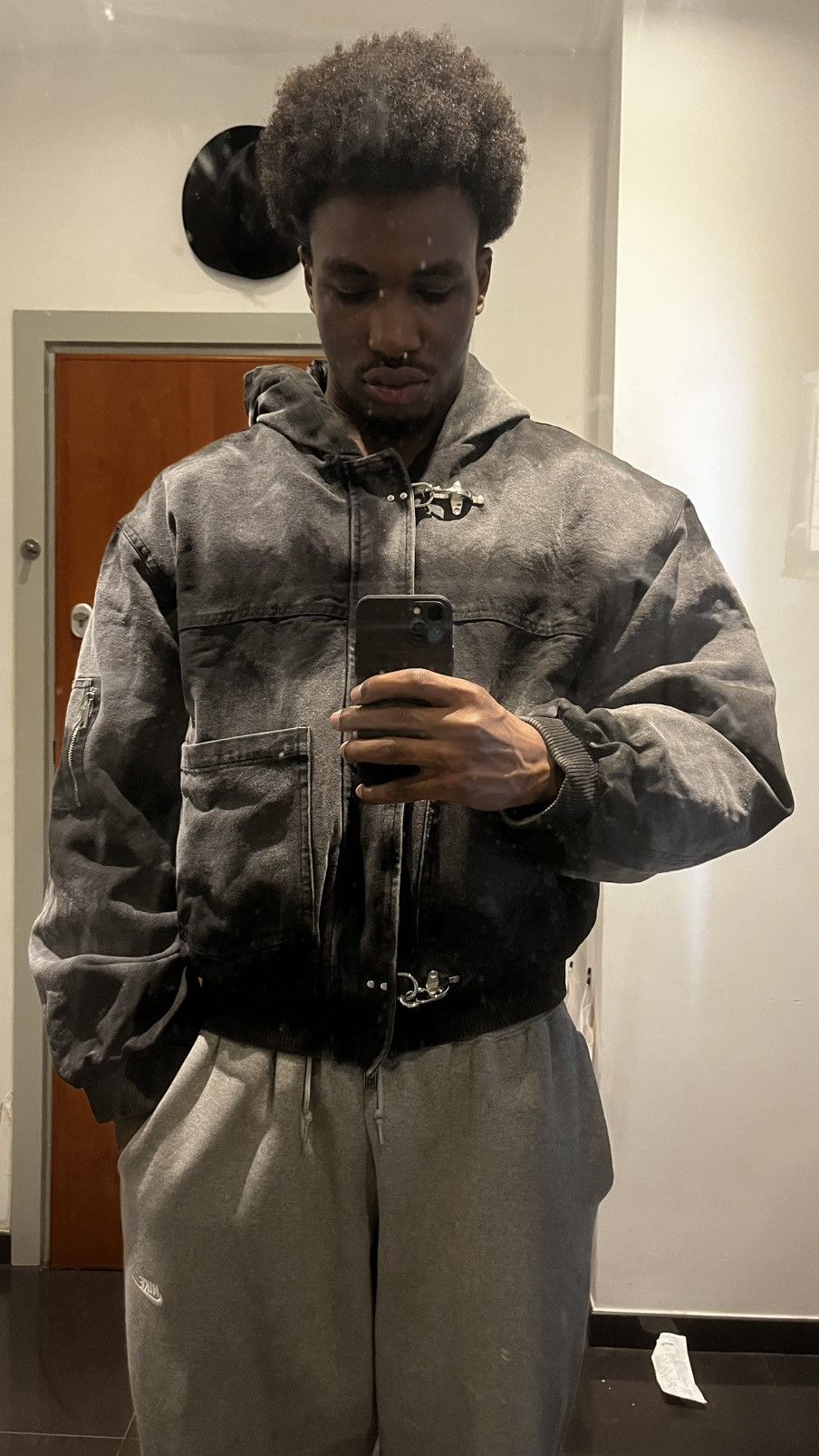 Shinzo Canvas Clasp Bomber jacket