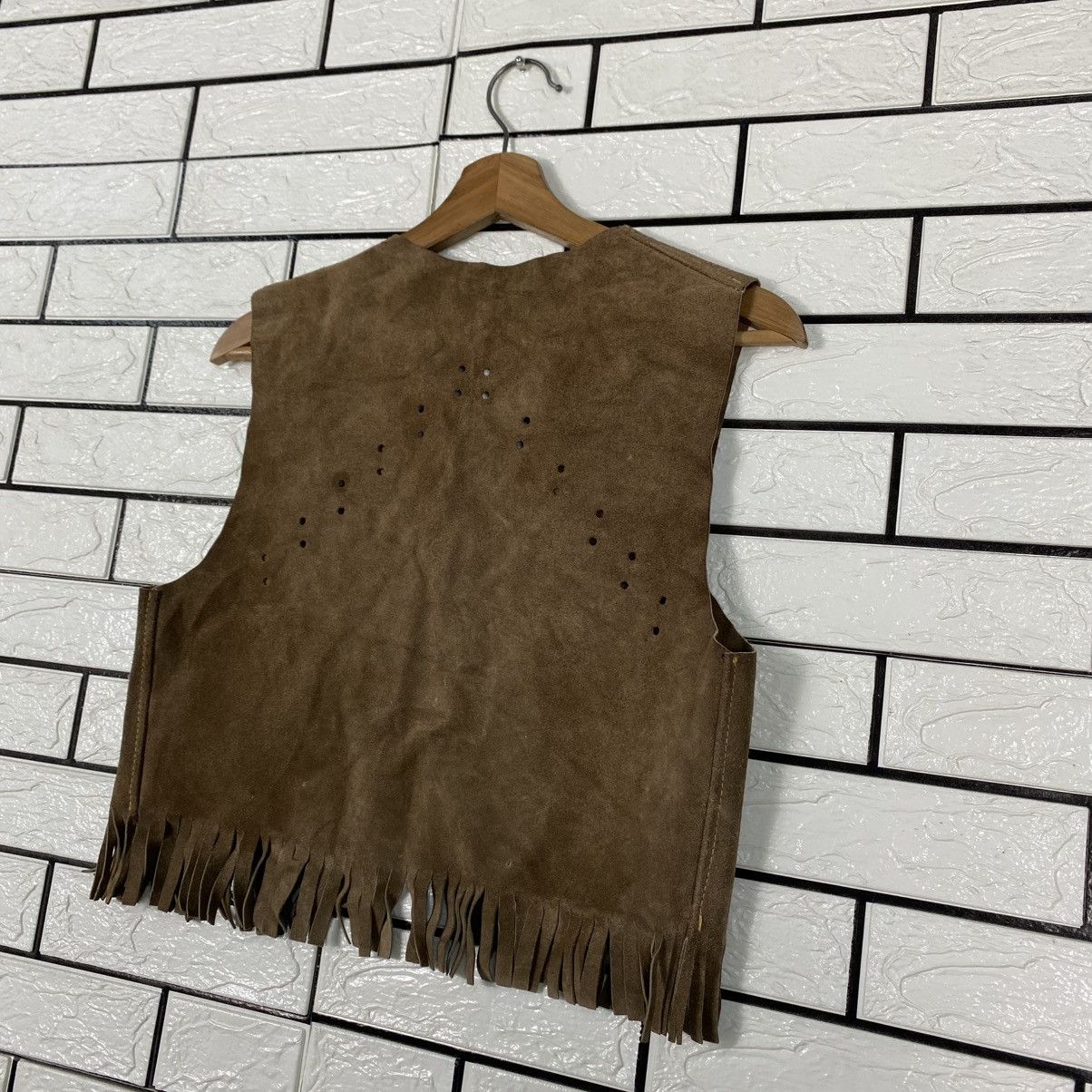 Japanese Brand Vintage Genuine Leather Vest Jacket Western Design Size US M / EU 48-50 / 2 - 11 Thumbnail