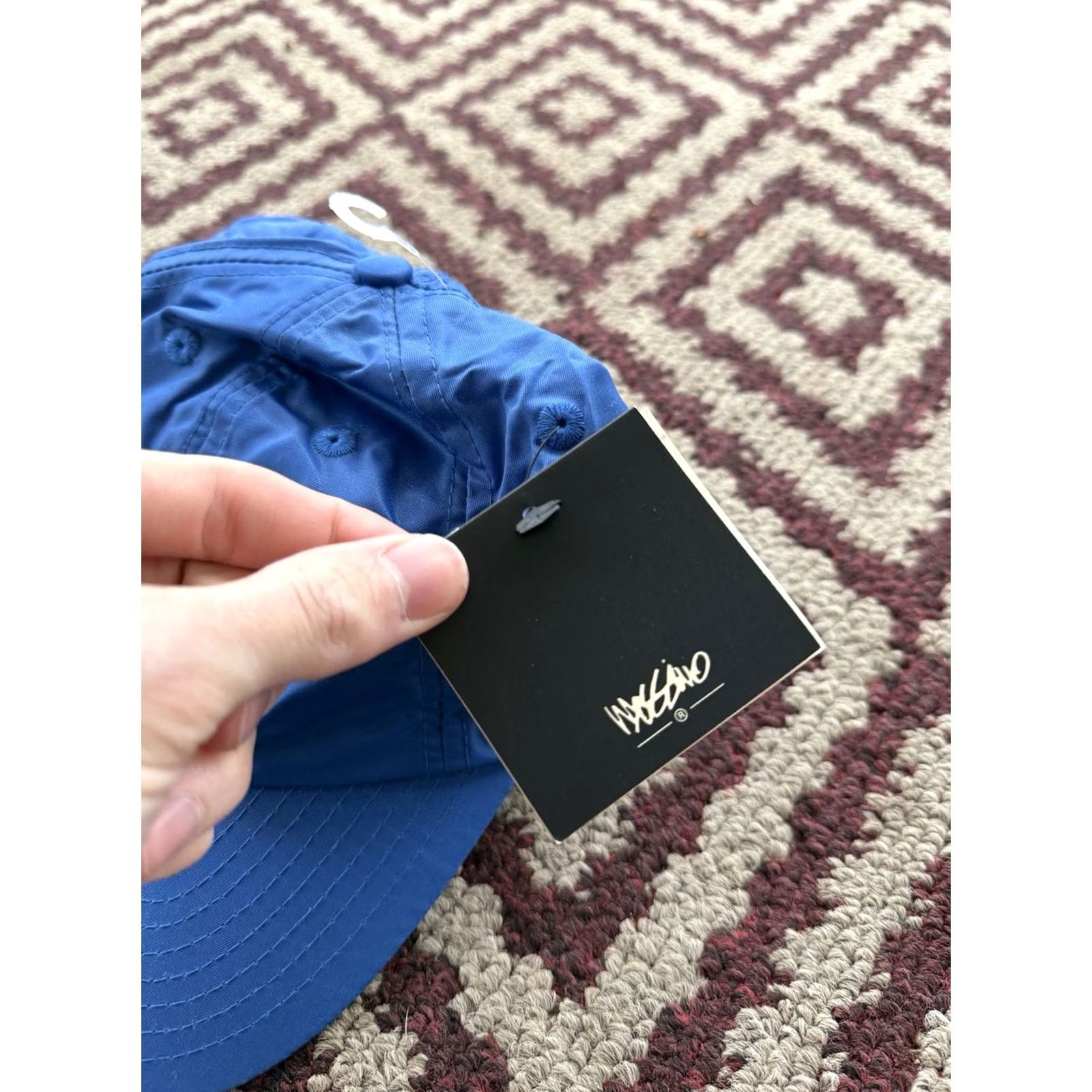 Mossimo VINTAGE Mossimo Blue Nylon Zipperback Hat 1990s Adjustable OSFA Cap Mens Womens Boys Girls Size ONE SIZE - 3 Thumbnail