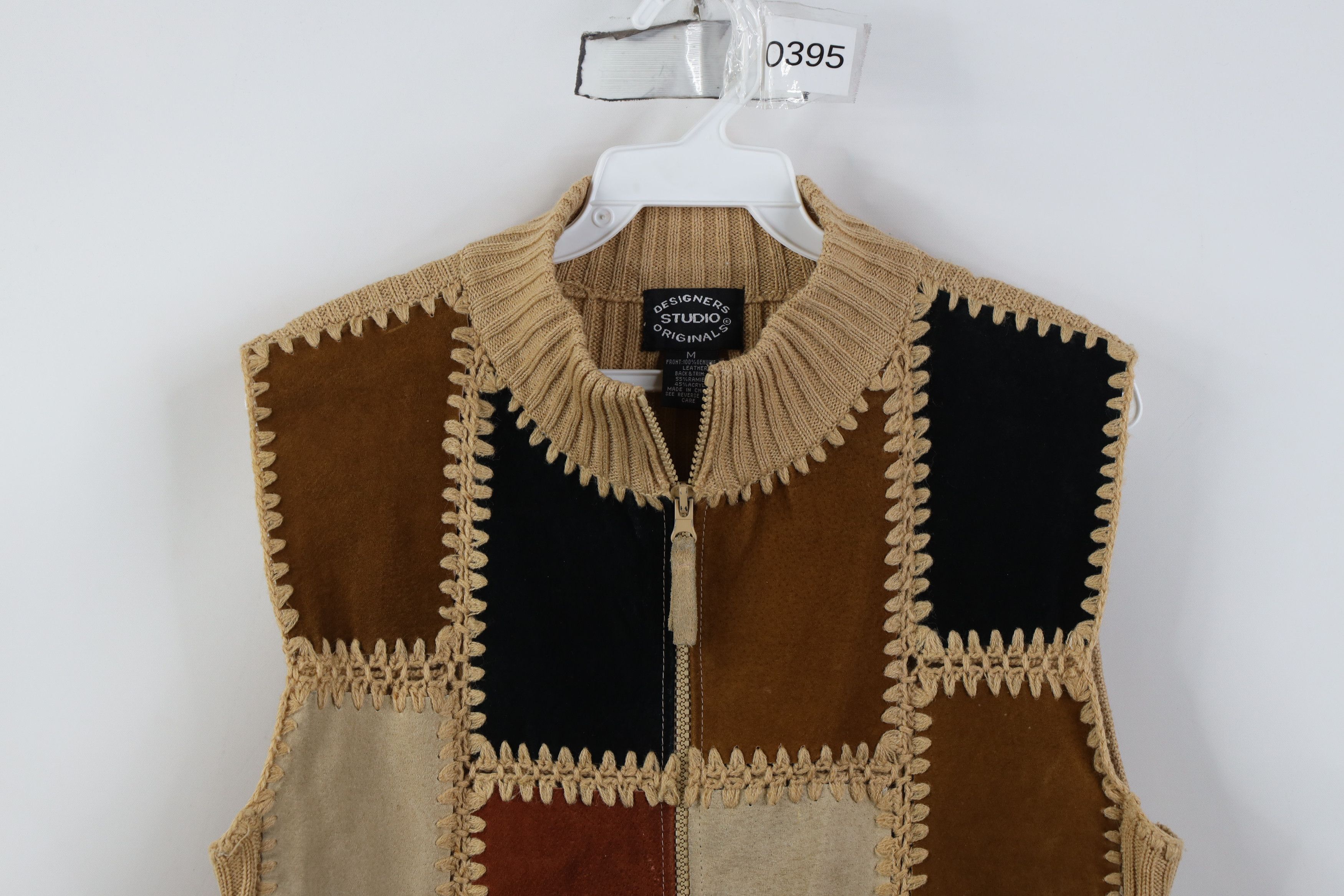Vintage Vintage 90s Streetwear Patchwork Knit Sweater Vest Jacket Size L / US 10 / IT 46 - 2 Thumbnail