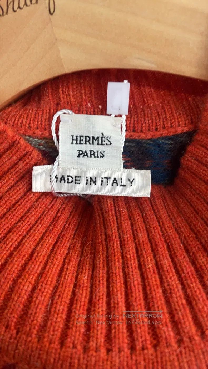 Hermes Hermes Houndstooth cashmere sweater Size S / US 4 / IT 40 - 3 Thumbnail