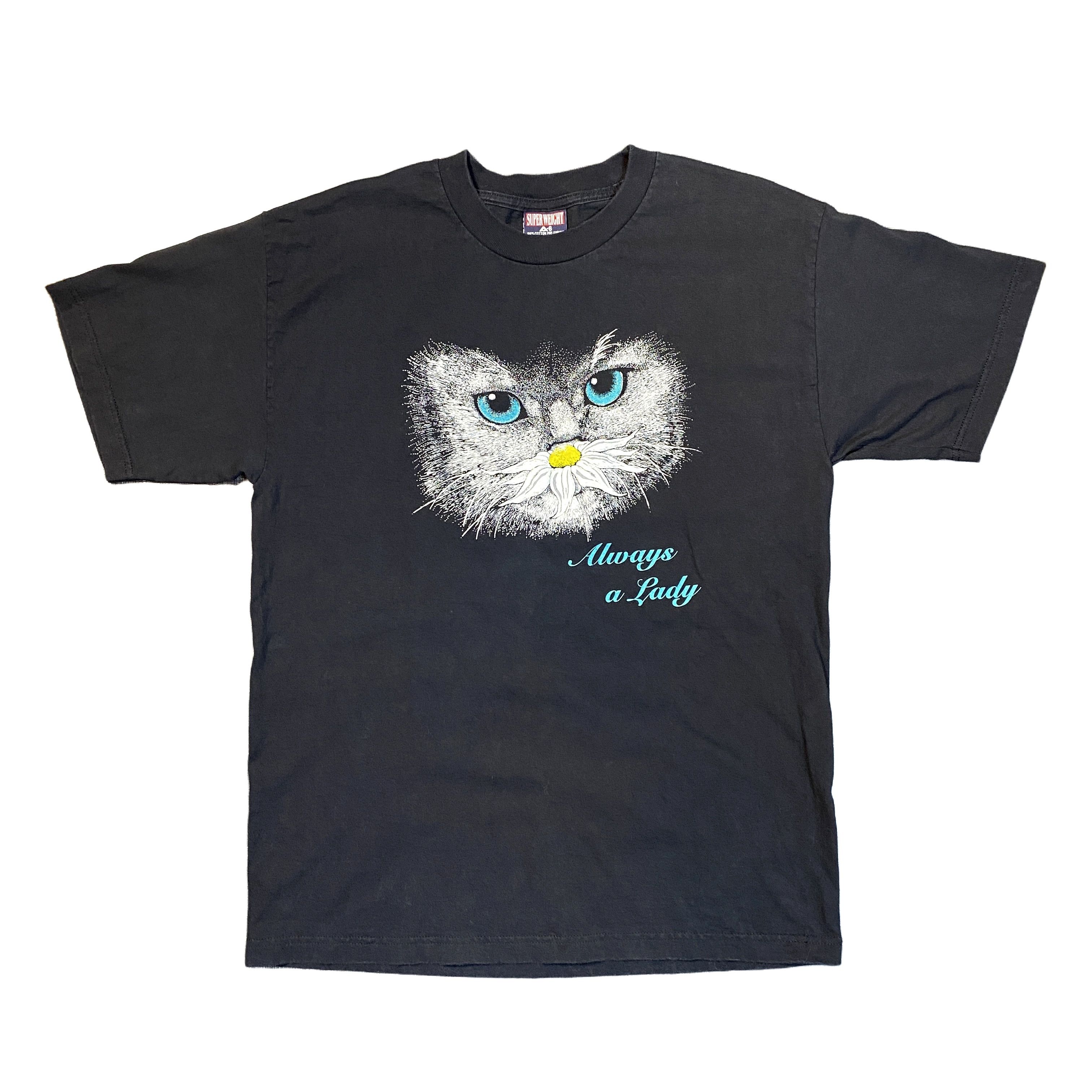 Vintage Vintage Y2K Heavy Always a Lady Cat Graphic T-Shirt XL Size XL / US 12-14 / IT 48-50 - 2 Thumbnail